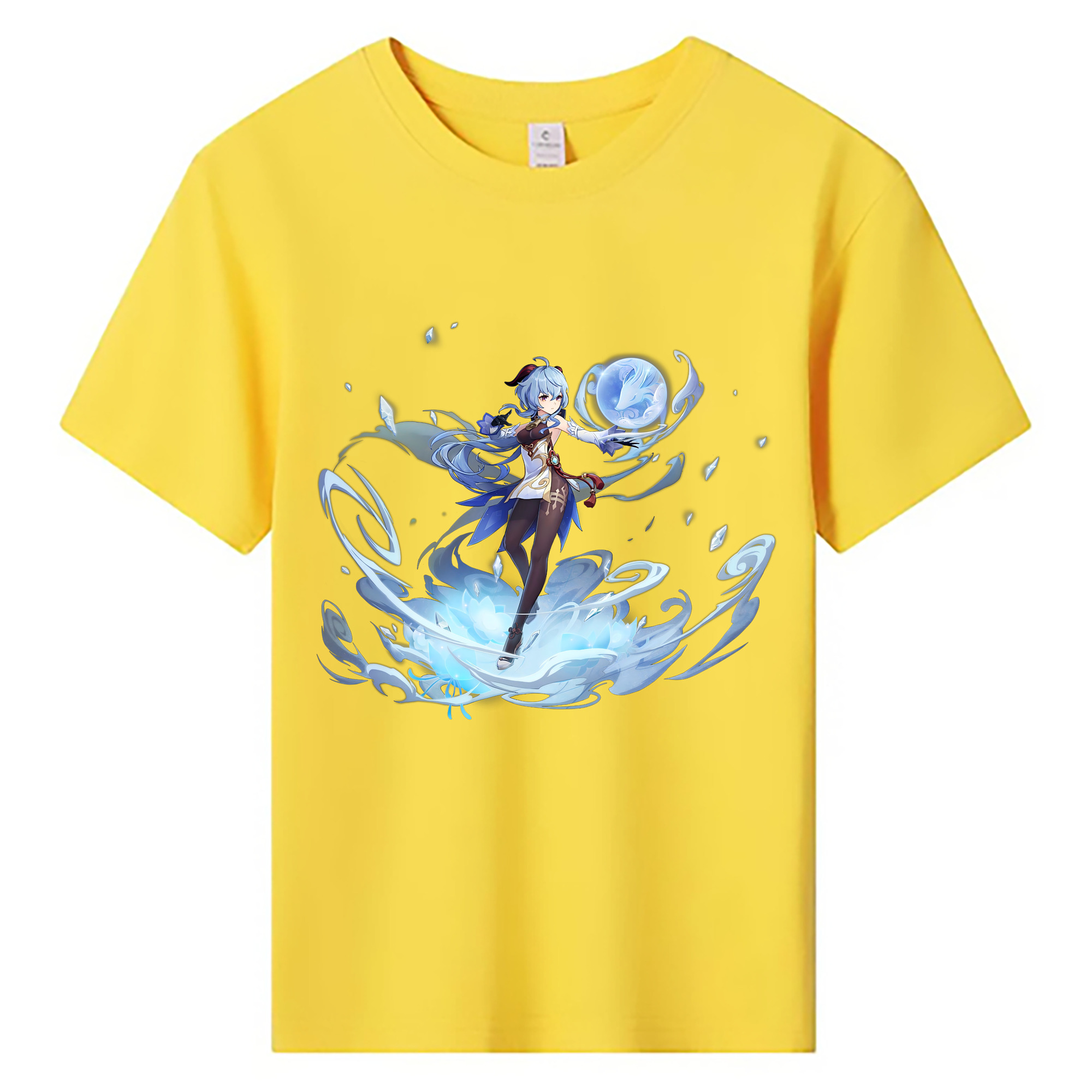 げんし神 甘雨 かんう genshin Ganyu 綿100％キッズTシャツ（フロントプリント）