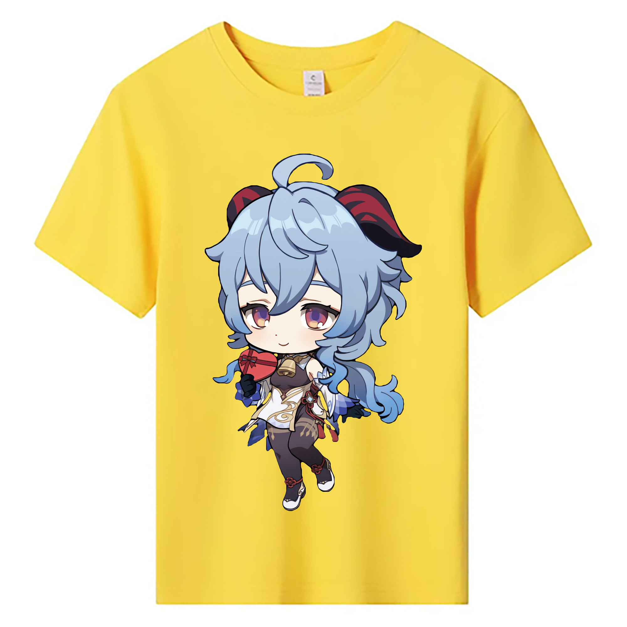 げんし神 甘雨 かんう genshin Ganyu 綿100％キッズTシャツ（フロントプリント）