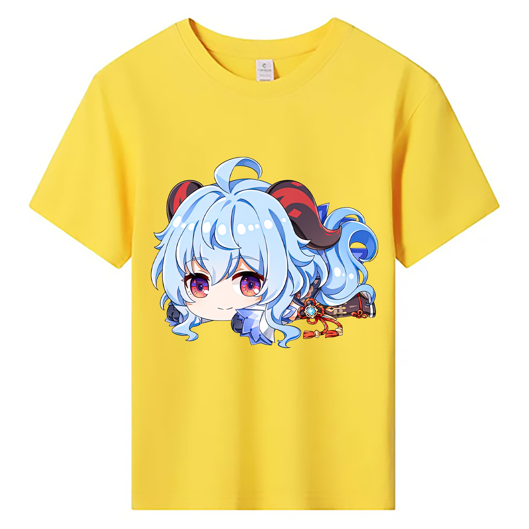 げんし神 甘雨 かんう genshin Ganyu 綿100％キッズTシャツ（フロントプリント）