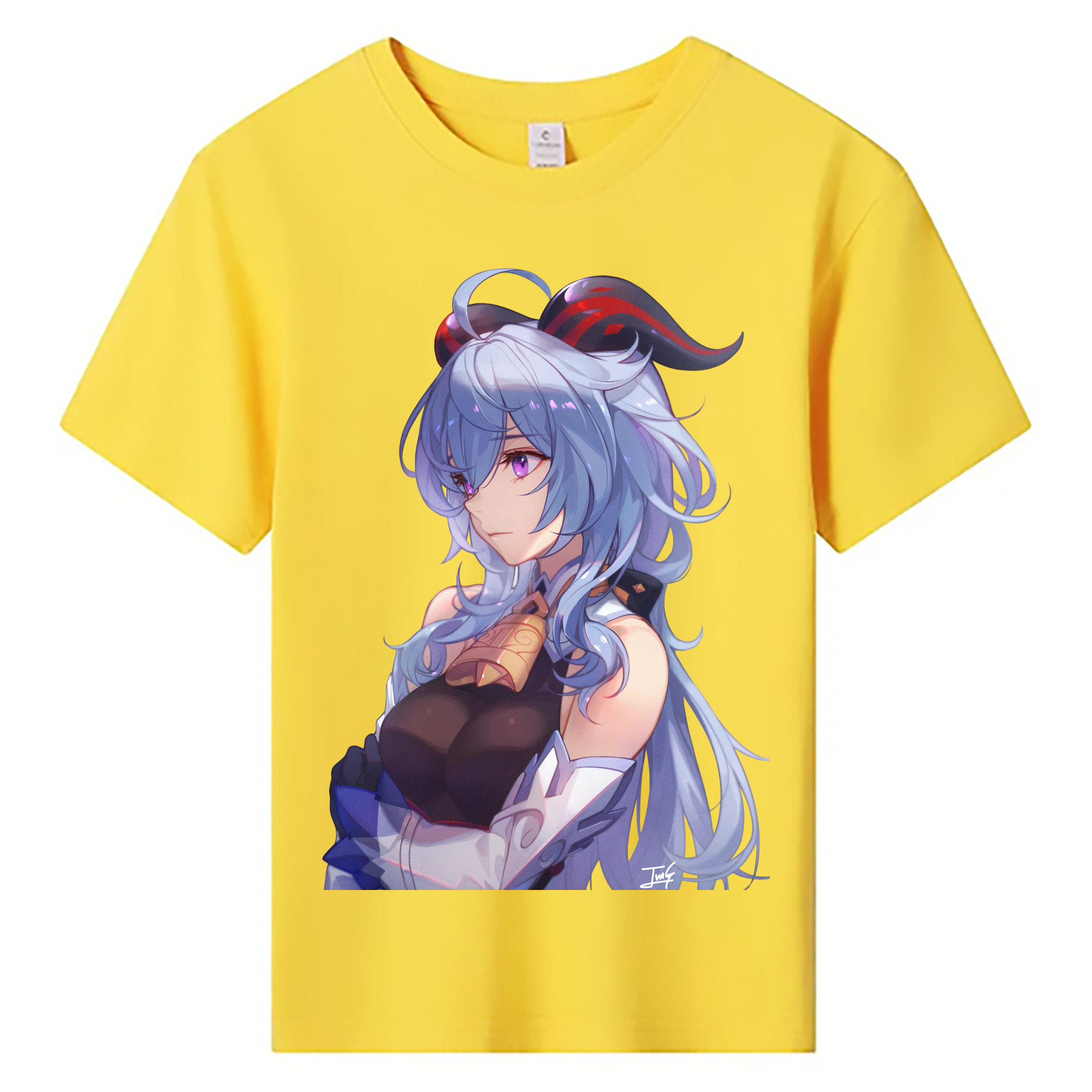 げんし神 甘雨 かんう genshin Ganyu 綿100％キッズTシャツ（フロントプリント）