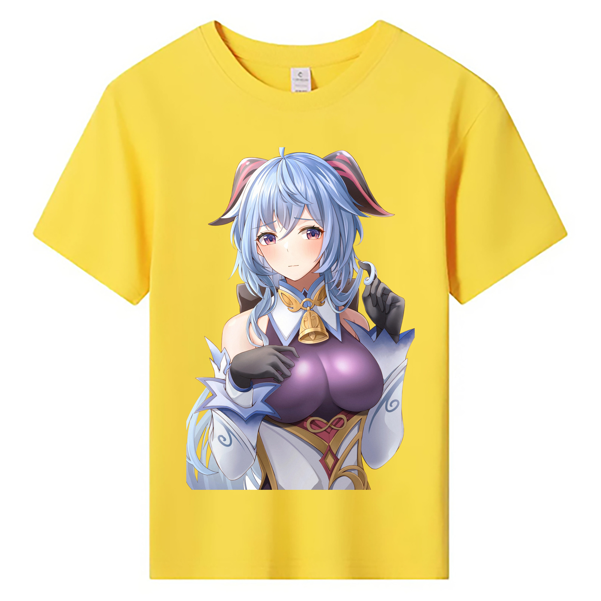 げんし神 甘雨 かんう genshin Ganyu 綿100％キッズTシャツ（フロントプリント）
