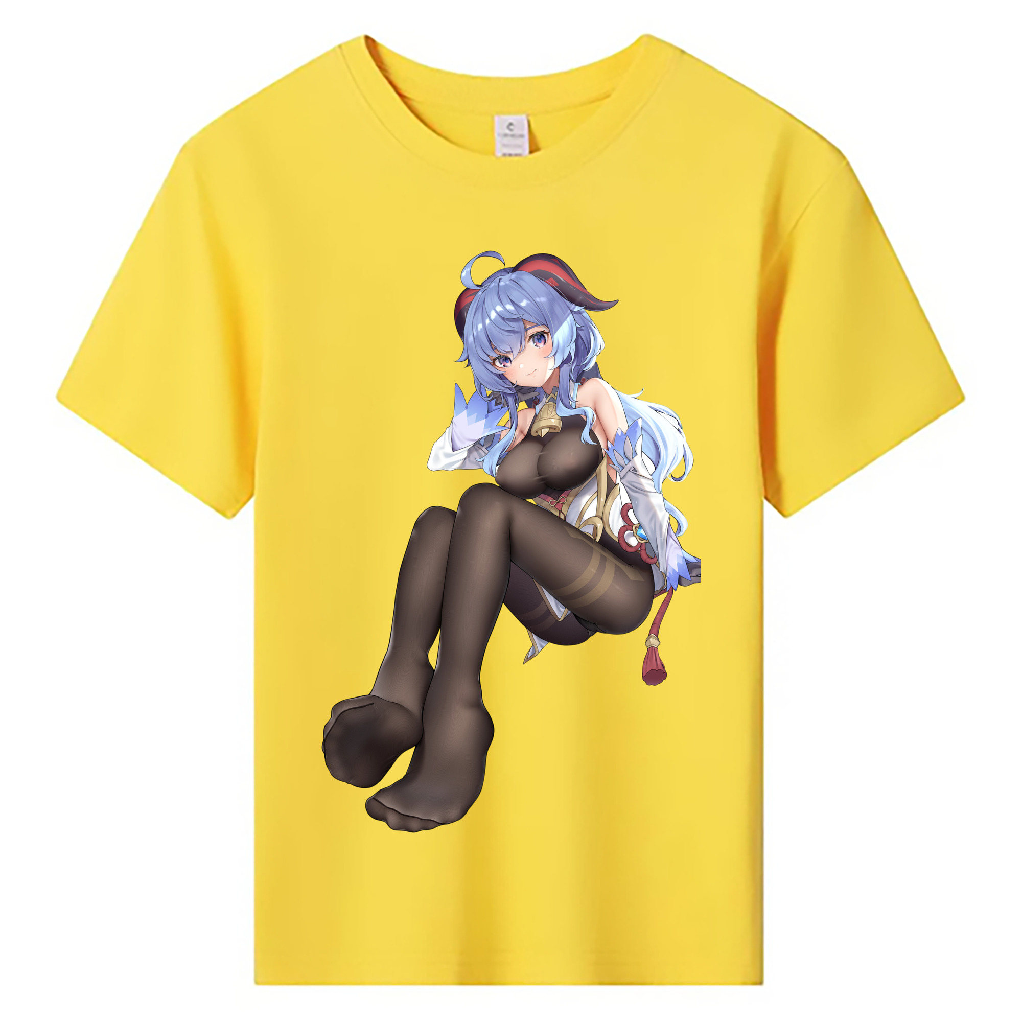 げんし神 甘雨 かんう genshin Ganyu 綿100％キッズTシャツ（フロントプリント）