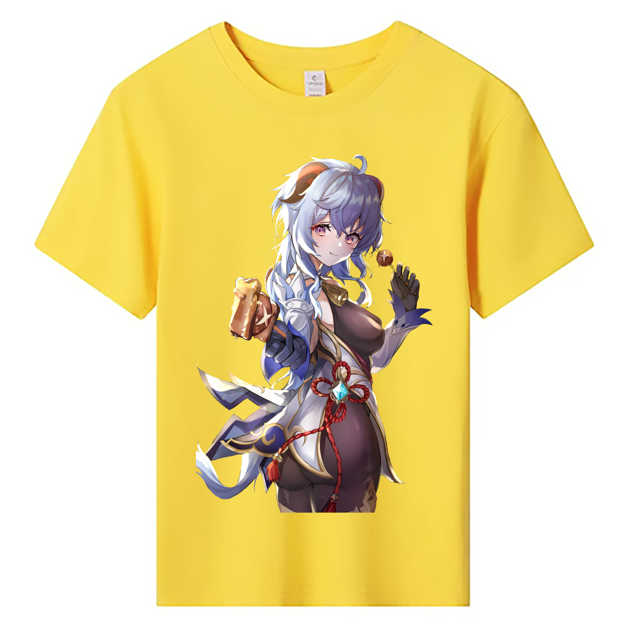 げんし神 甘雨 かんう genshin Ganyu 綿100％キッズTシャツ（フロントプリント）