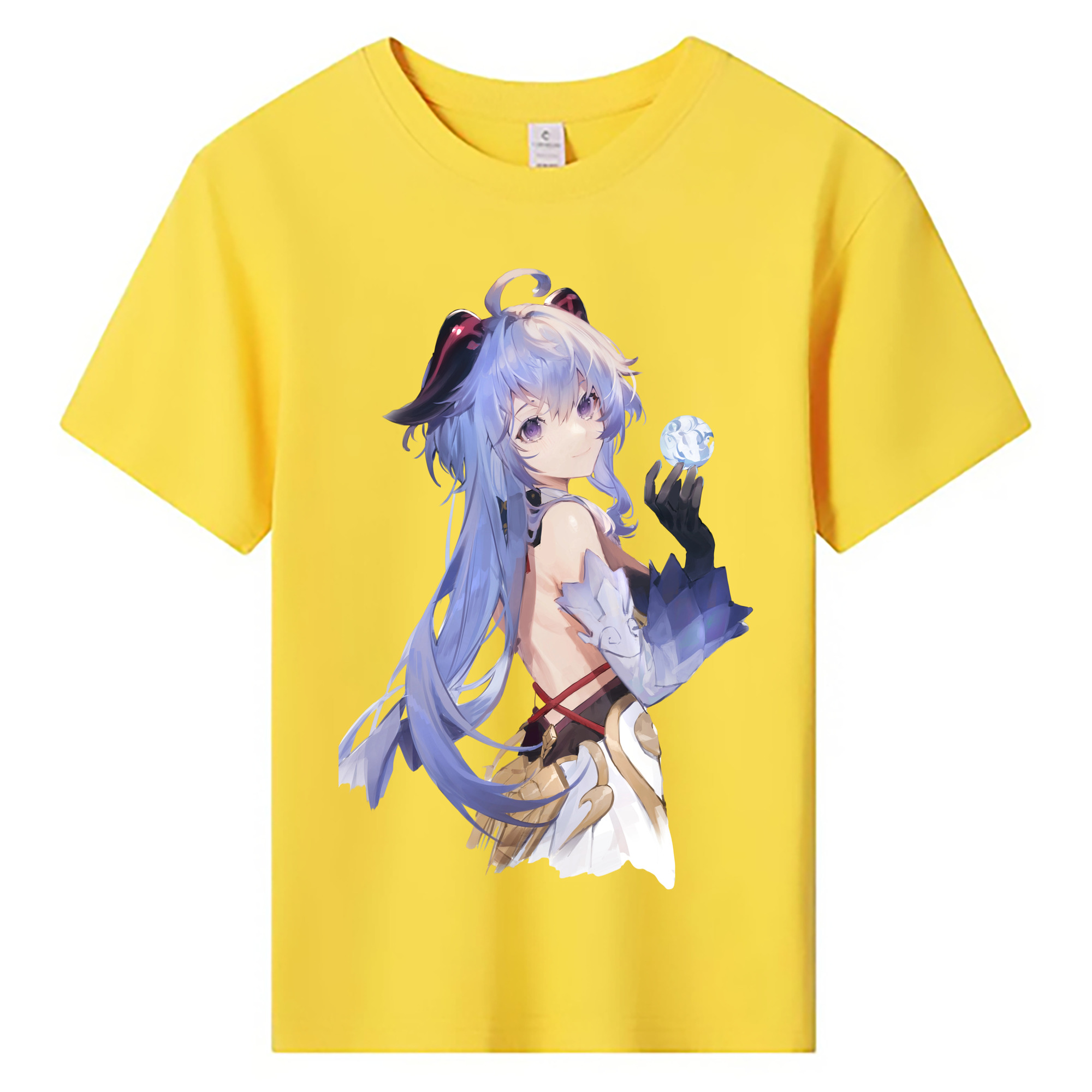 げんし神 甘雨 かんう genshin Ganyu 綿100％キッズTシャツ（フロントプリント）