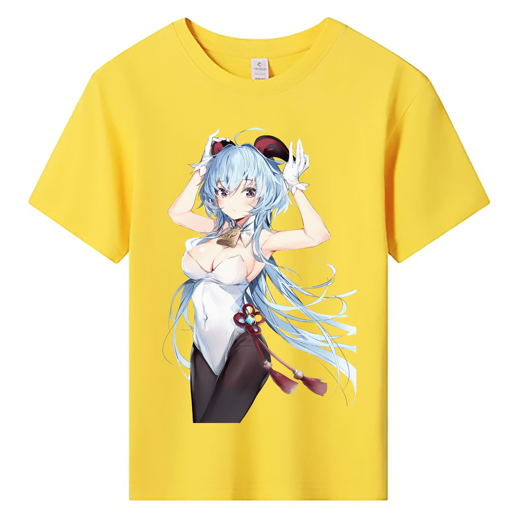 げんし神 甘雨 かんう genshin Ganyu 綿100％キッズTシャツ（フロントプリント）