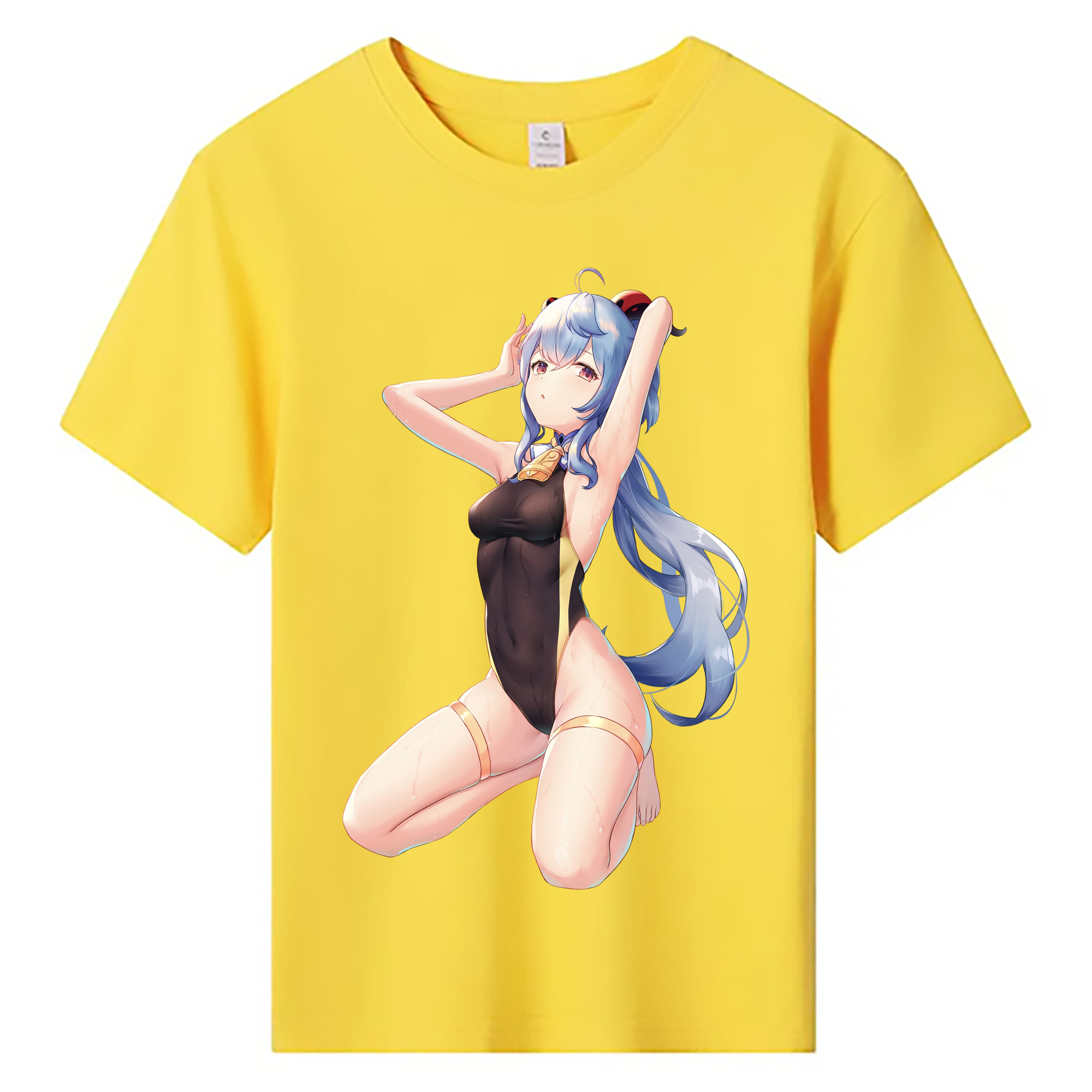 げんし神 甘雨 かんう genshin Ganyu 綿100％キッズTシャツ（フロントプリント）