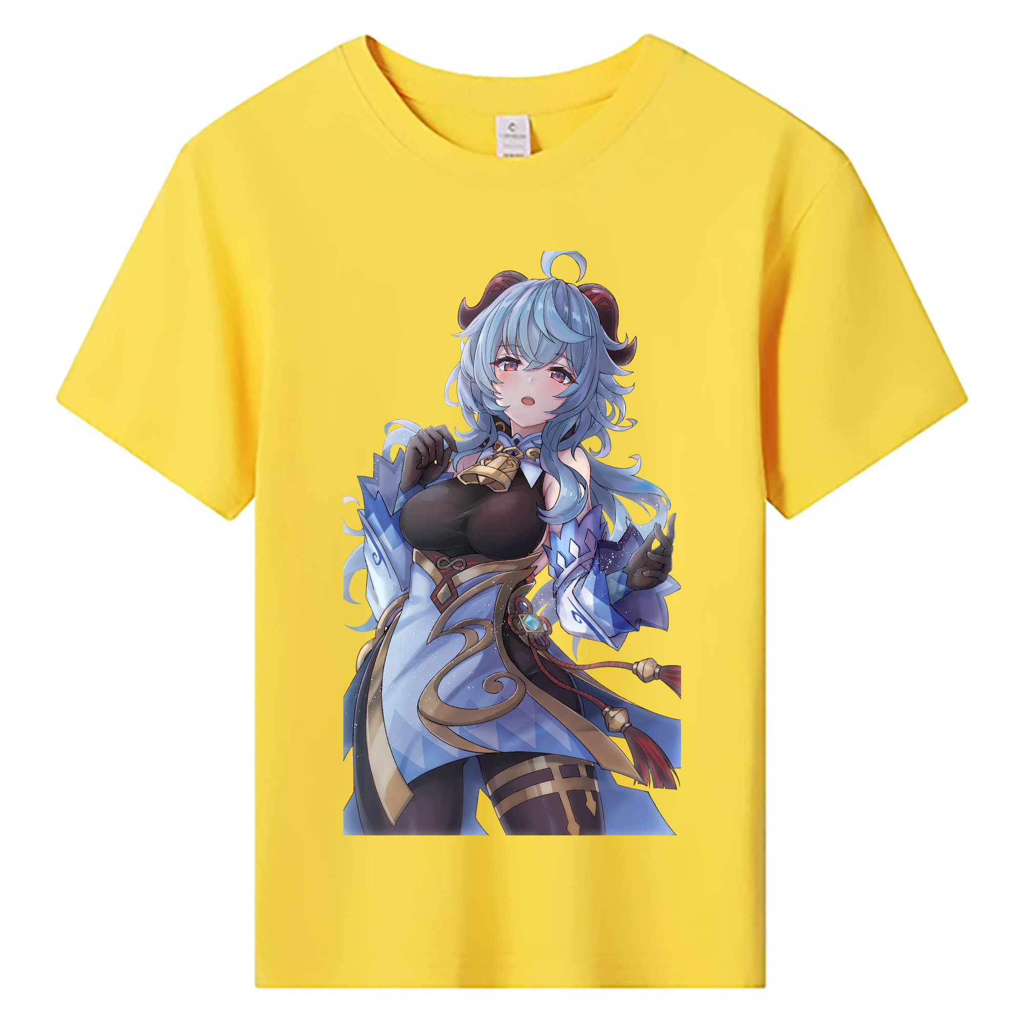 げんし神 甘雨 かんう genshin Ganyu 綿100％キッズTシャツ（フロントプリント）
