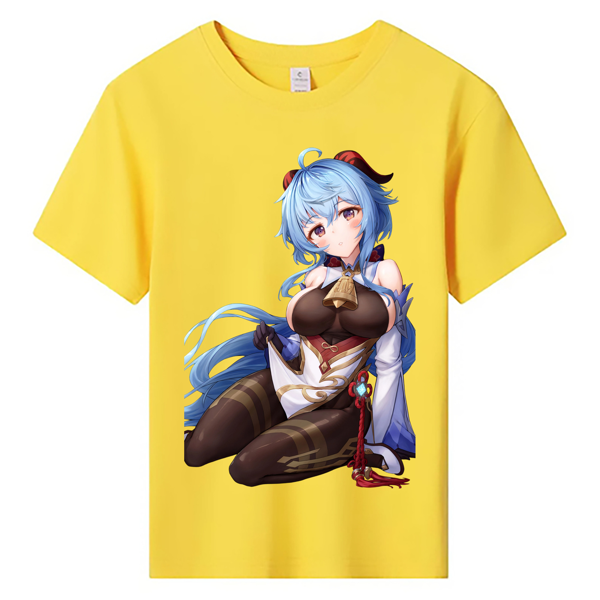 げんし神 甘雨 かんう genshin Ganyu 綿100％キッズTシャツ（フロントプリント）