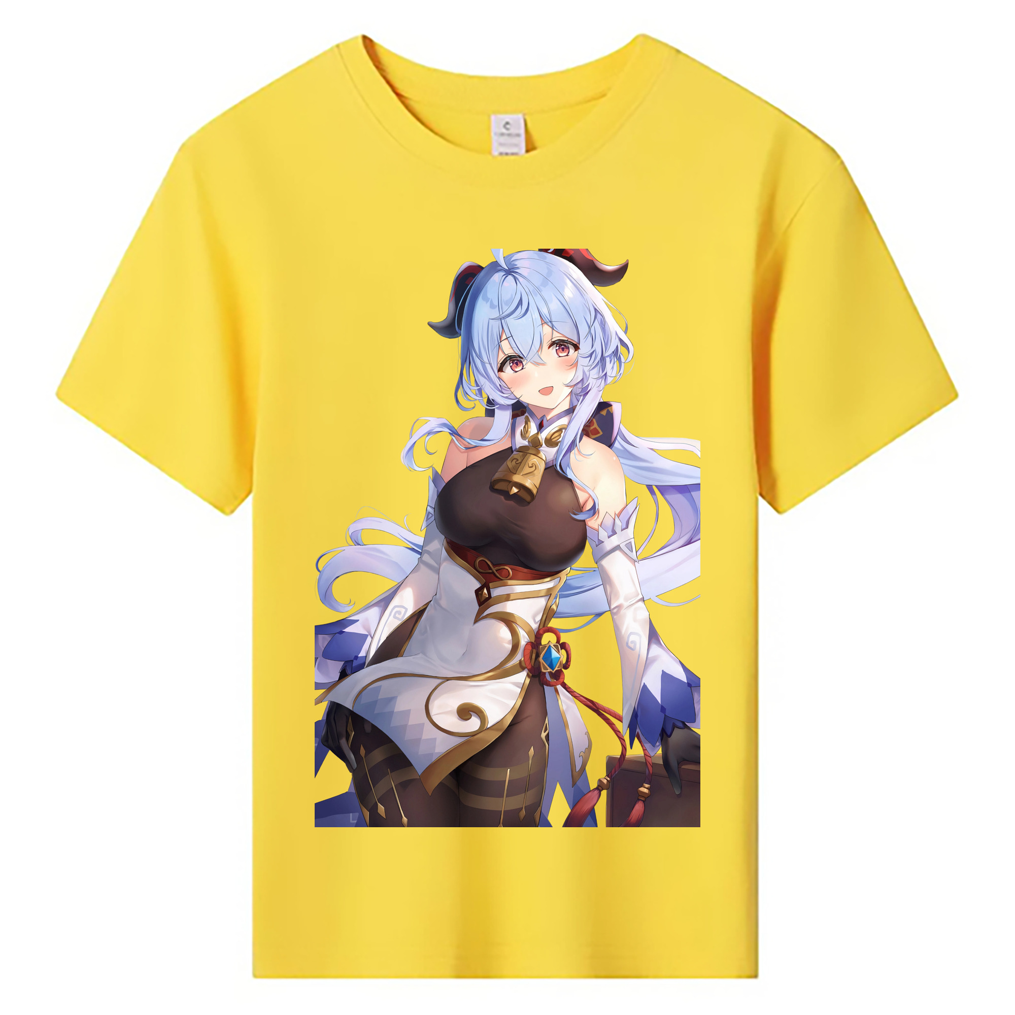 げんし神 甘雨 かんう genshin Ganyu 綿100％キッズTシャツ（フロントプリント）
