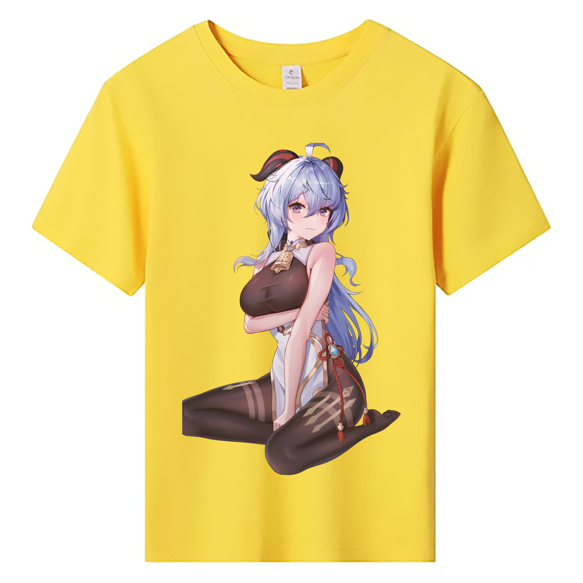げんし神 甘雨 かんう genshin Ganyu 綿100％キッズTシャツ（フロントプリント）