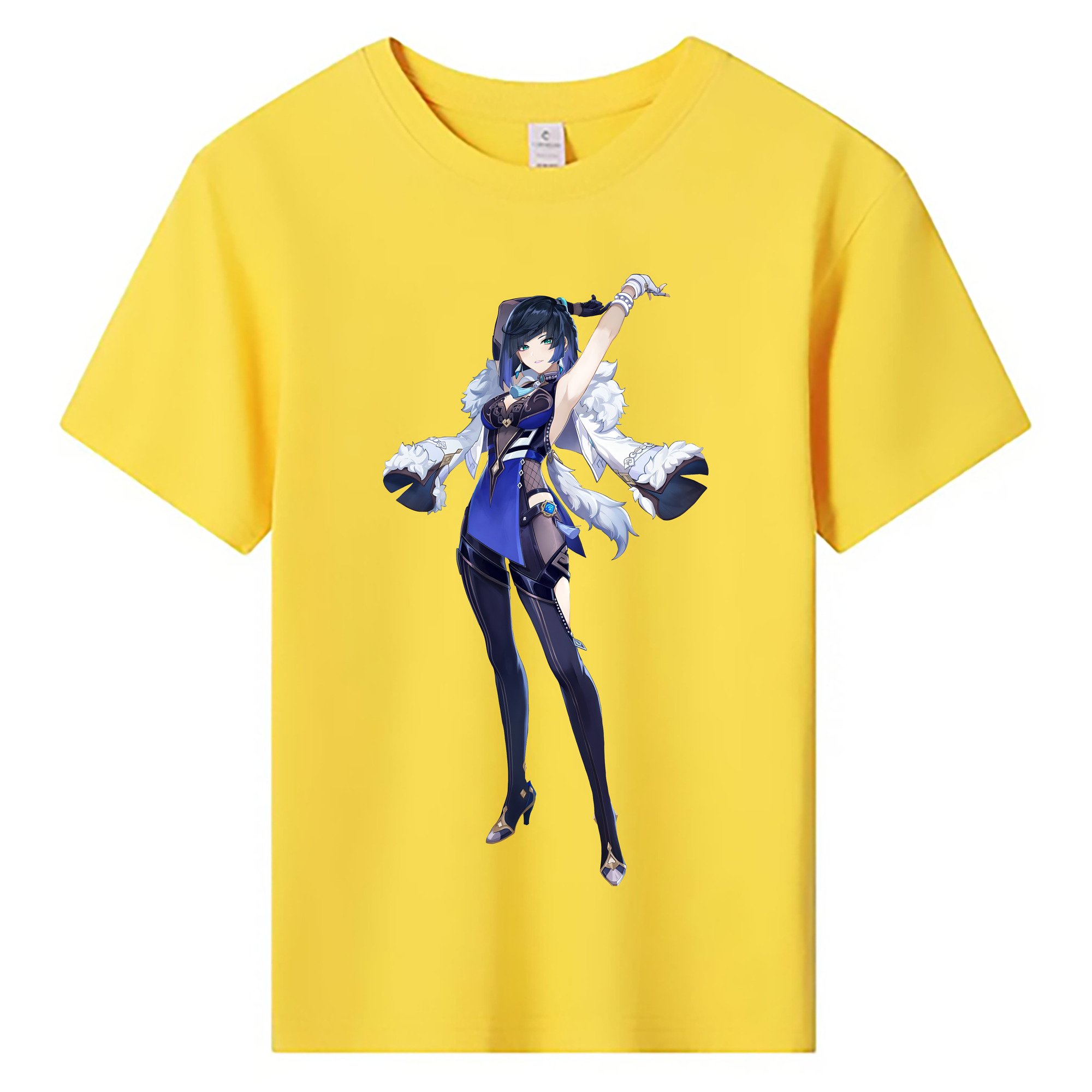 げんし神 夜兰 やらん genshin Yaran 綿100％キッズTシャツ（フロントプリント）