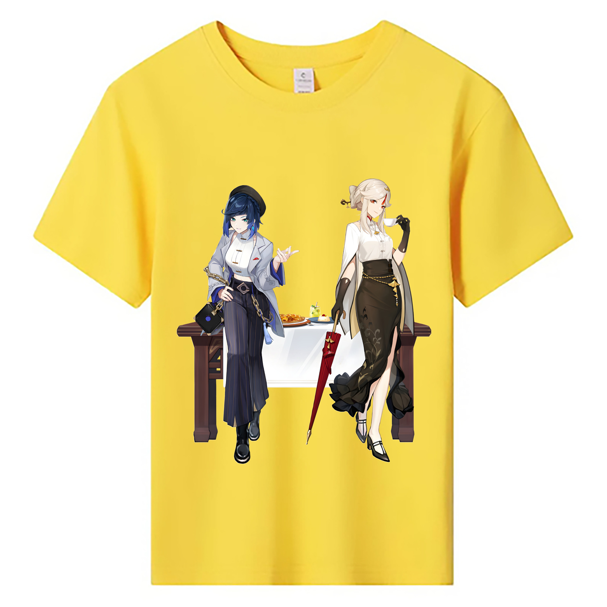 げんし神 夜兰 やらん genshin Yaran 綿100％キッズTシャツ（フロントプリント）