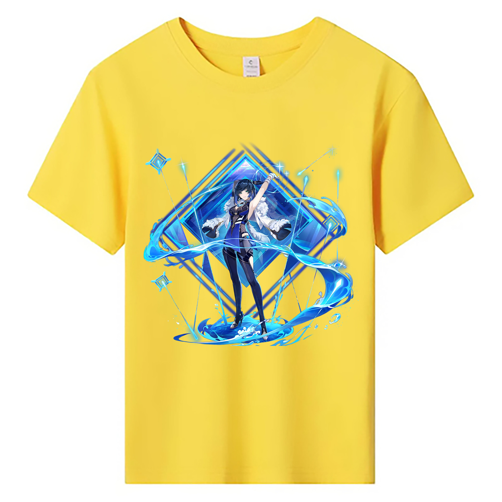 げんし神 夜兰 やらん genshin Yaran 綿100％キッズTシャツ（フロントプリント）