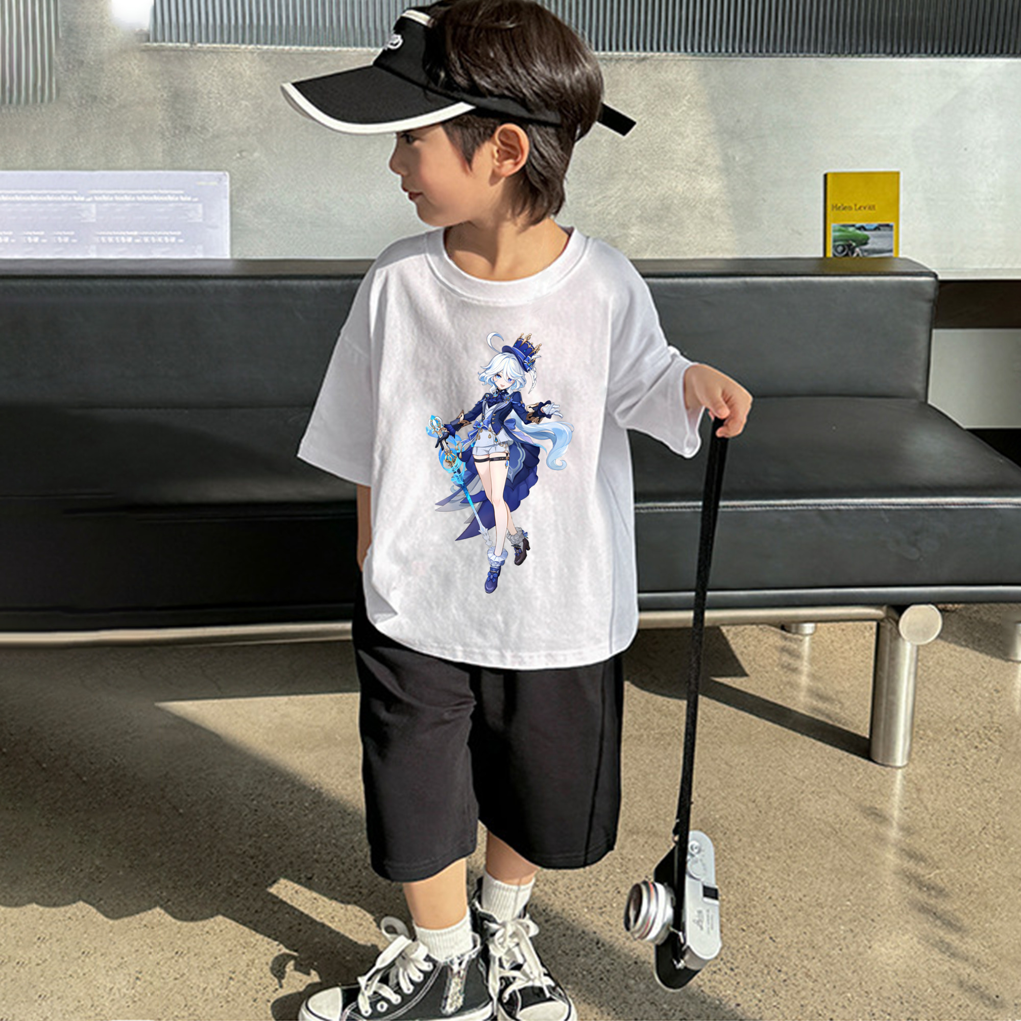 げんし神 フリーナ genshin Furina 綿100％キッズTシャツ（フロントプリント）