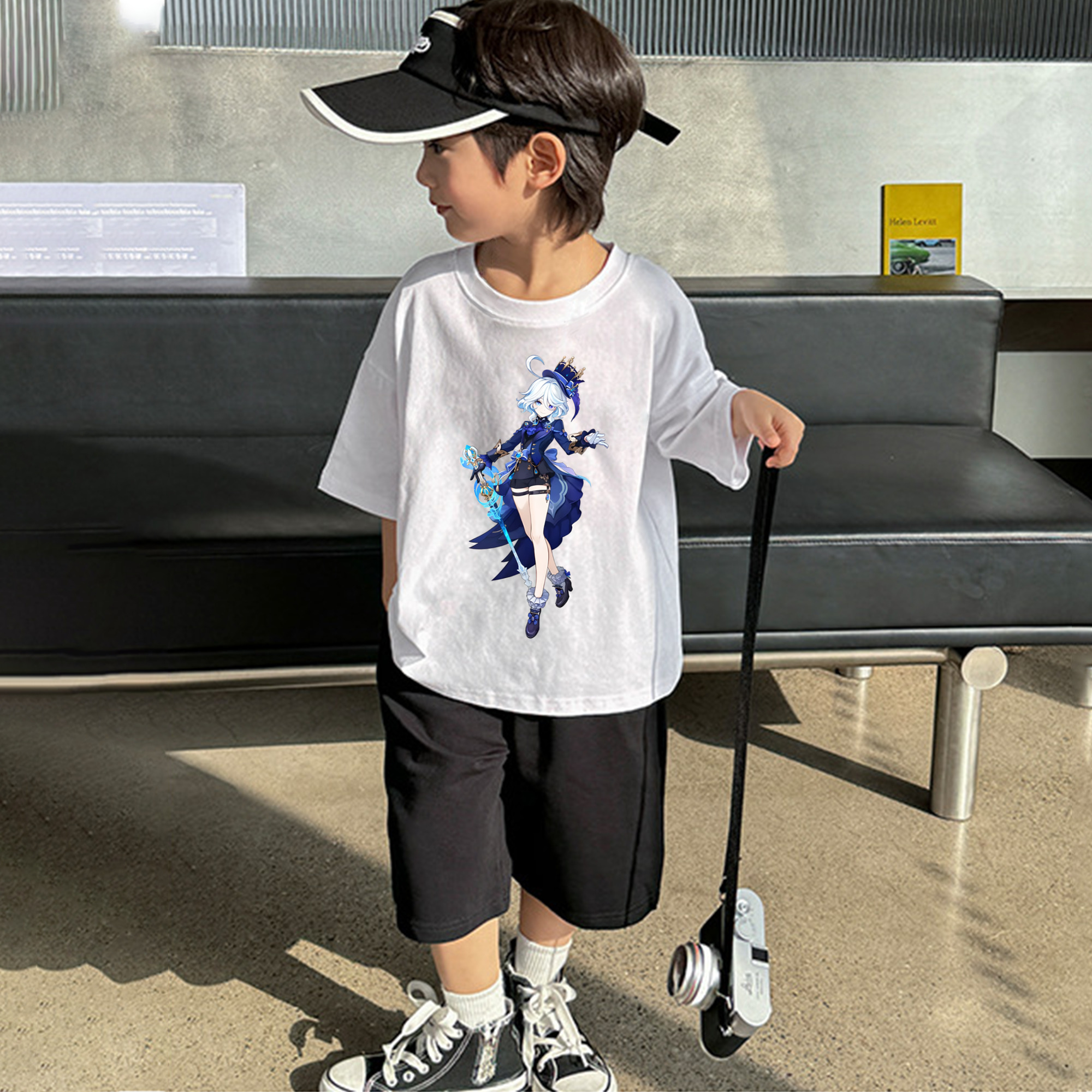 げんし神 フリーナ genshin Furina 綿100％キッズTシャツ（フロントプリント）