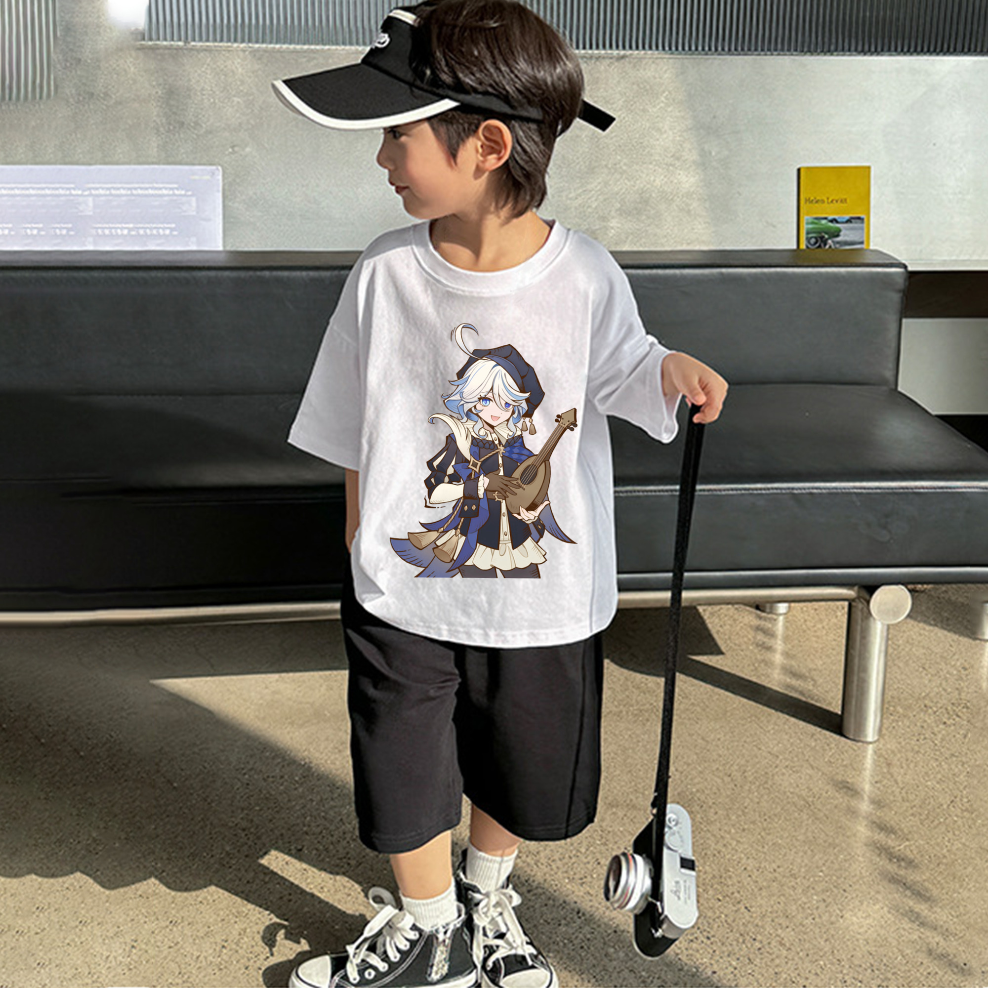 げんし神 フリーナ genshin Furina 綿100％キッズTシャツ（フロントプリント）