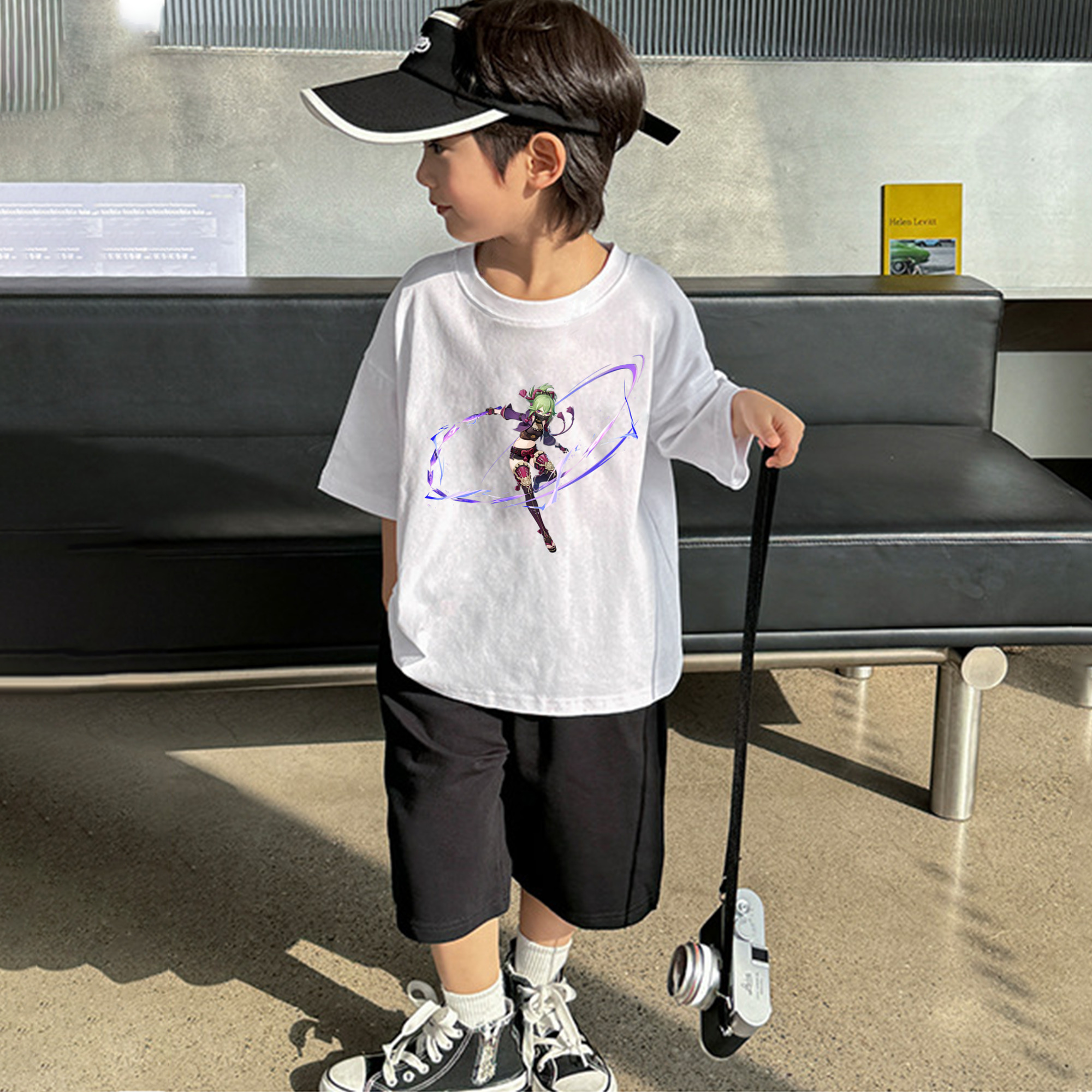 げんし神  久岐忍 くき しのぶ genshin Kuki Shinobu 綿100％キッズTシャツ（フロントプリント）