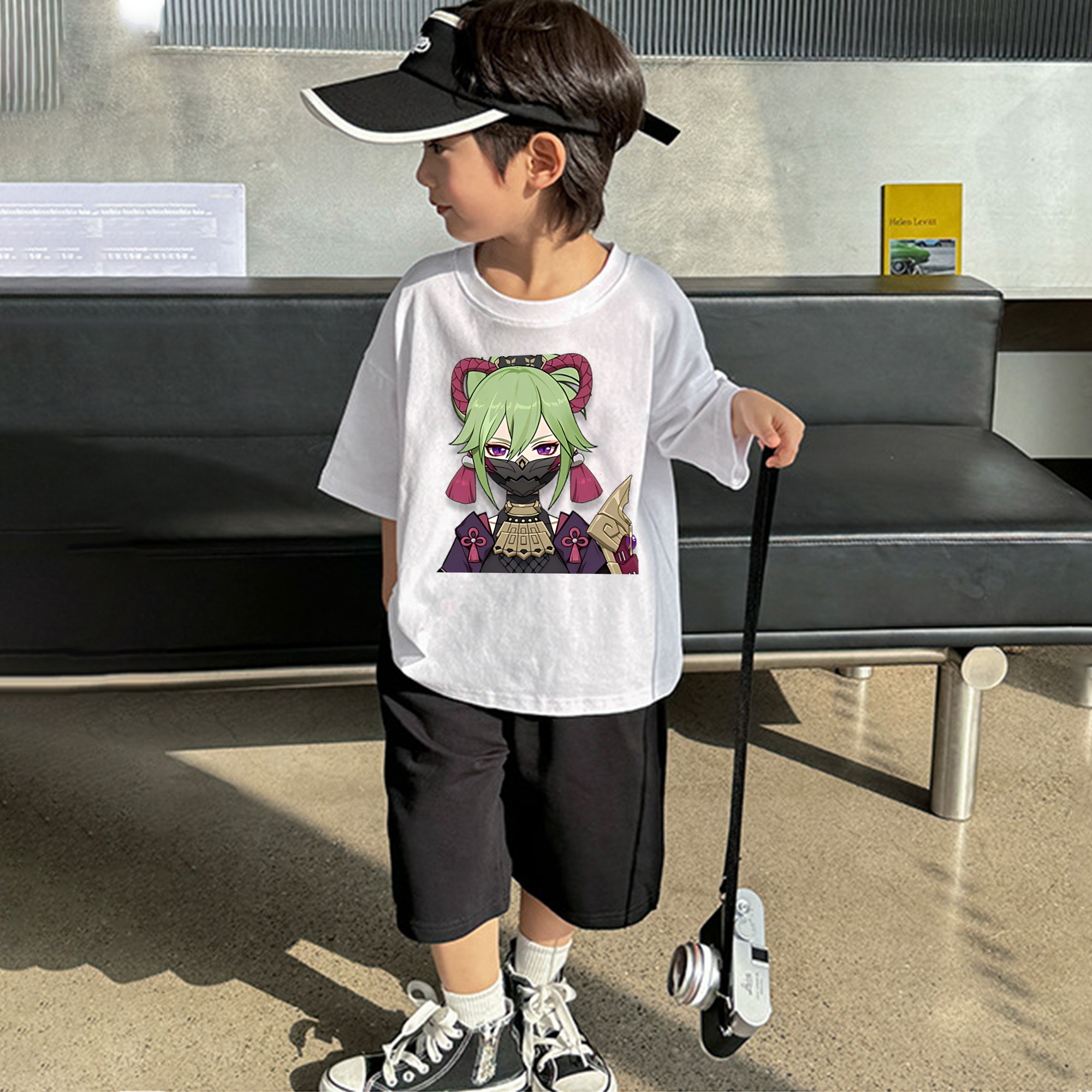 げんし神  久岐忍 くき しのぶ genshin Kuki Shinobu 綿100％キッズTシャツ（フロントプリント）