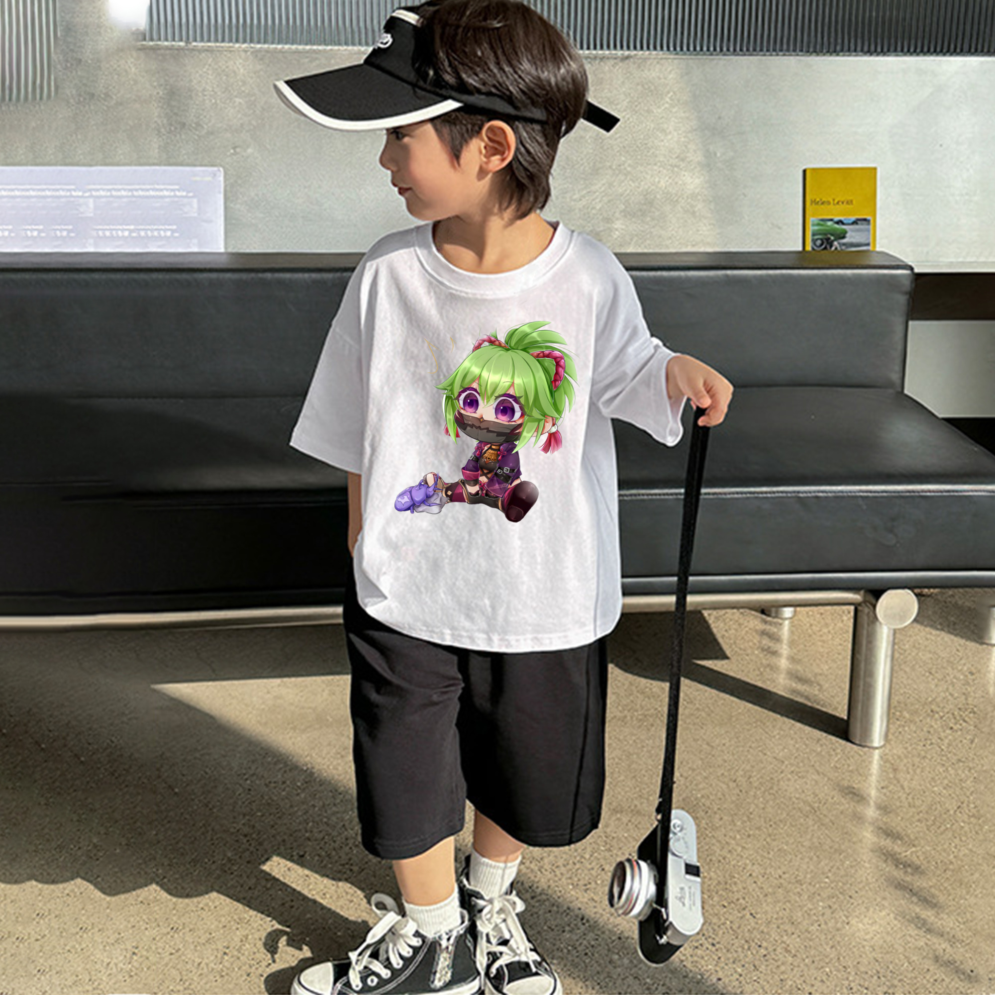 げんし神  久岐忍 くき しのぶ genshin Kuki Shinobu 綿100％キッズTシャツ（フロントプリント）