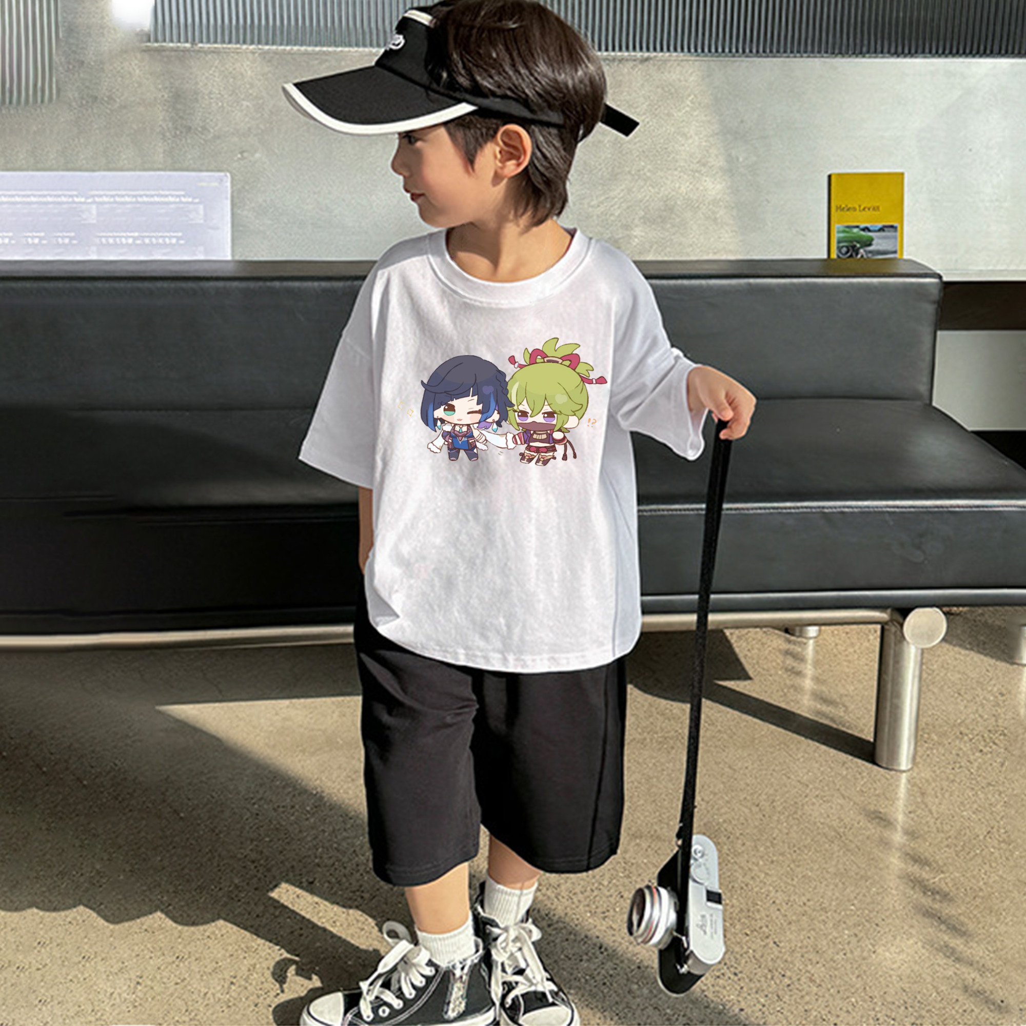 げんし神  久岐忍 くき しのぶ genshin Kuki Shinobu 綿100％キッズTシャツ（フロントプリント）