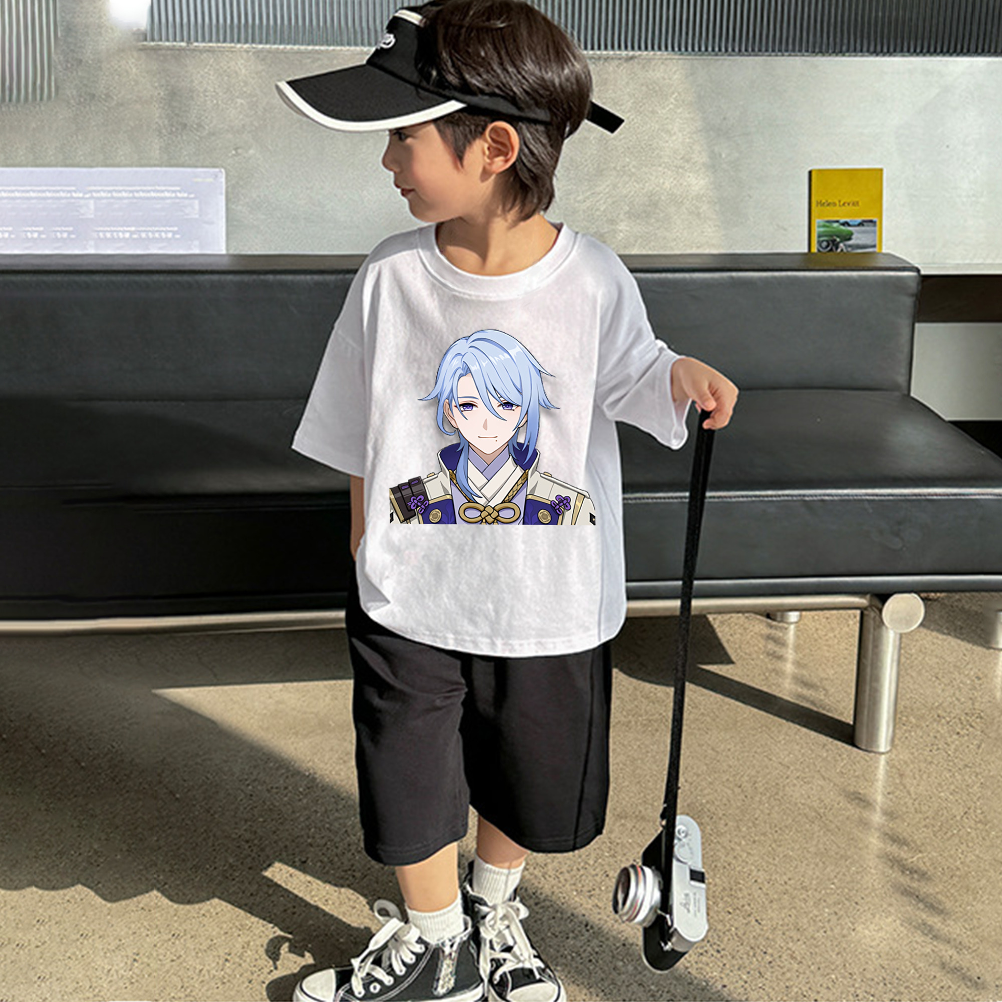 げんし神 神里綾人 かみさとあやと genshin Kamisato Ayato 綿100％キッズTシャツ（フロントプリント）