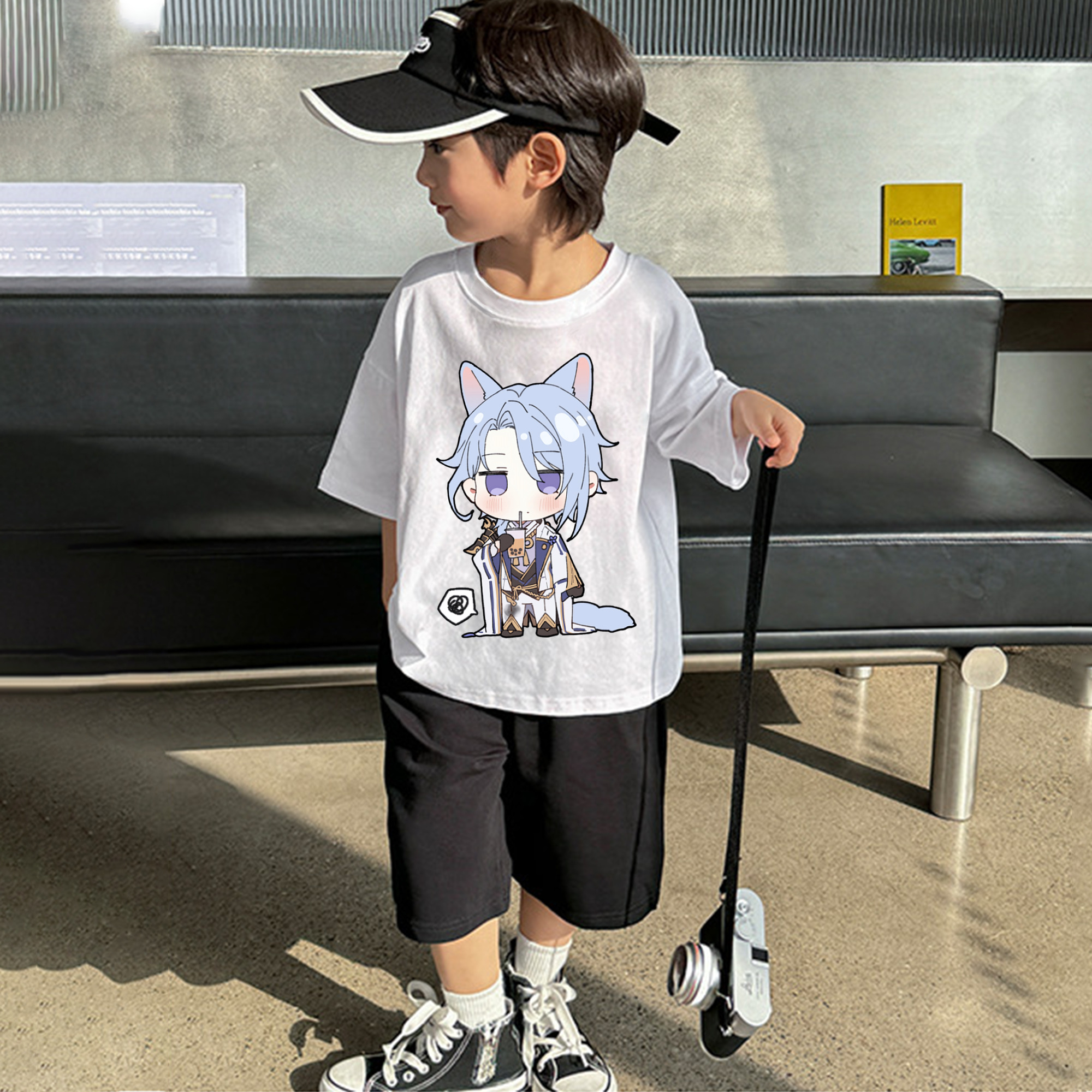 げんし神 神里綾人 かみさとあやと genshin Kamisato Ayato 綿100％キッズTシャツ（フロントプリント）