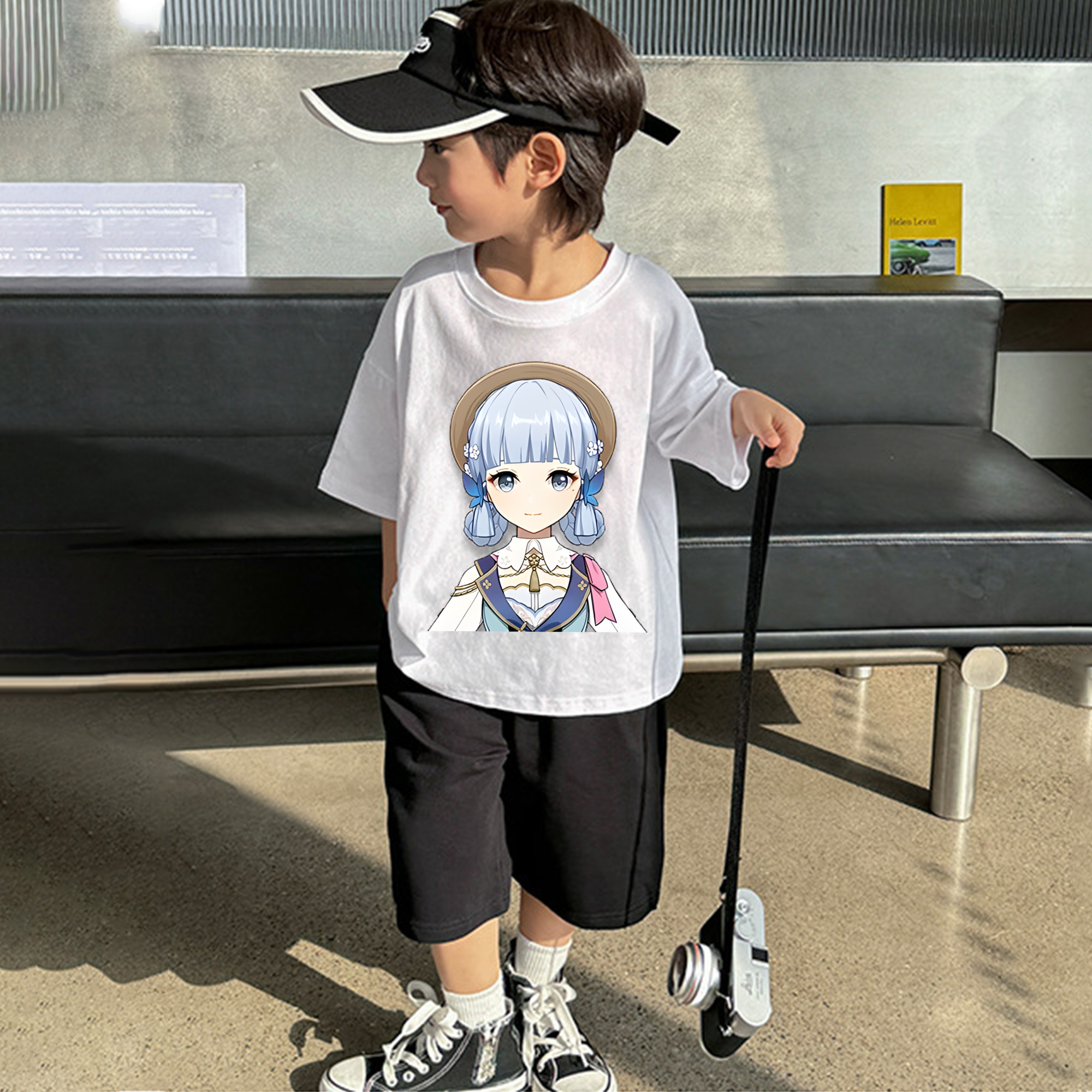 げんし神 神里綾華 神宮寺レン genshin Kamimiya Ren 綿100％キッズTシャツ（フロントプリント）