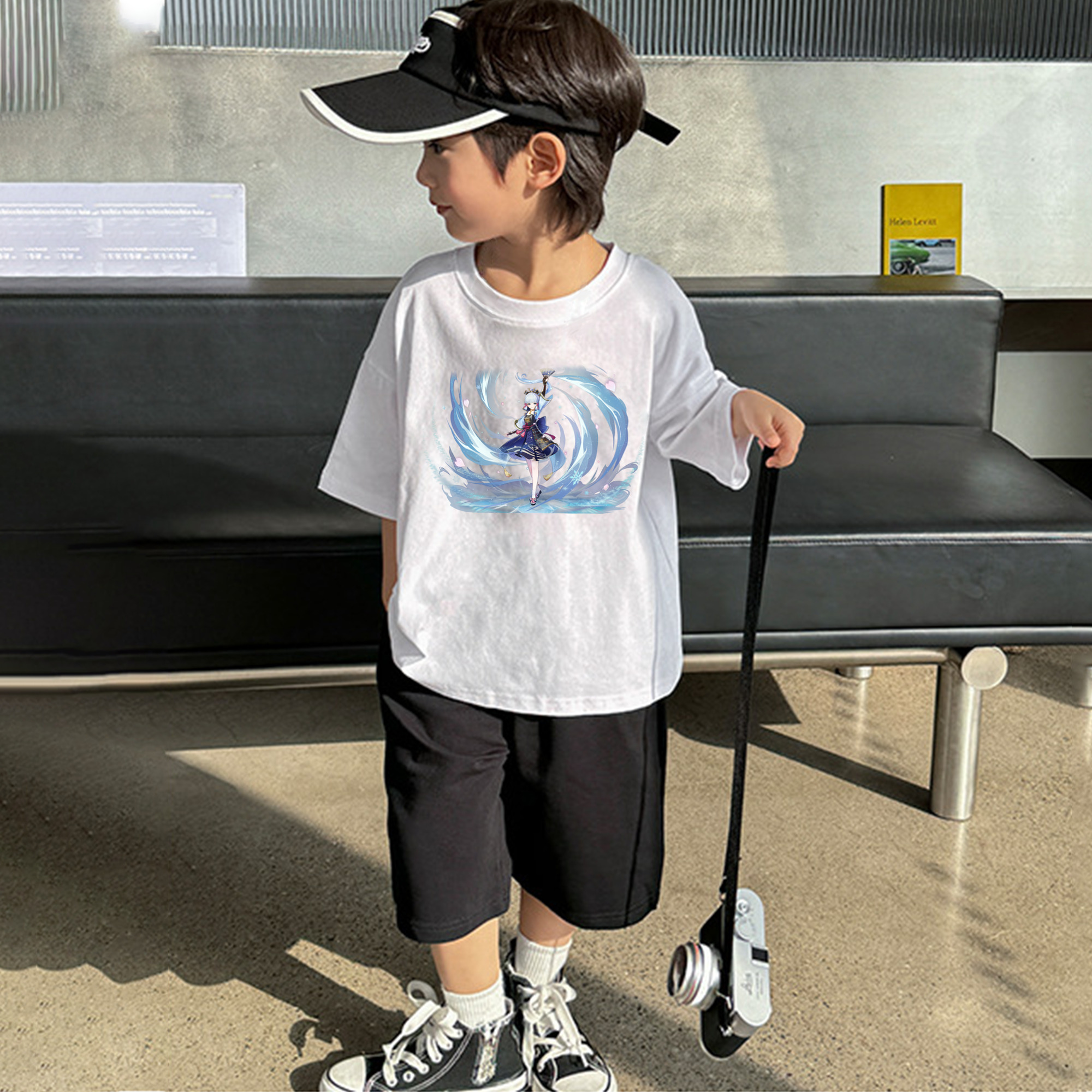 げんし神 神里綾華 神宮寺レン genshin Kamimiya Ren 綿100％キッズTシャツ（フロントプリント）