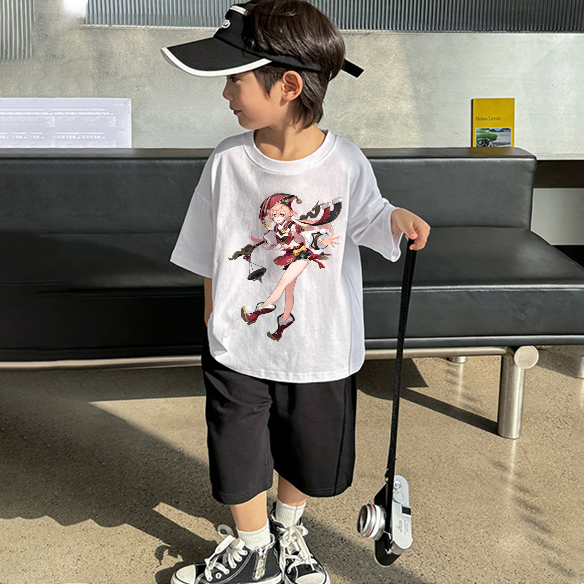 げんし神 ヤンフェイ genshin Yanfei 綿100％キッズTシャツ（フロントプリント）