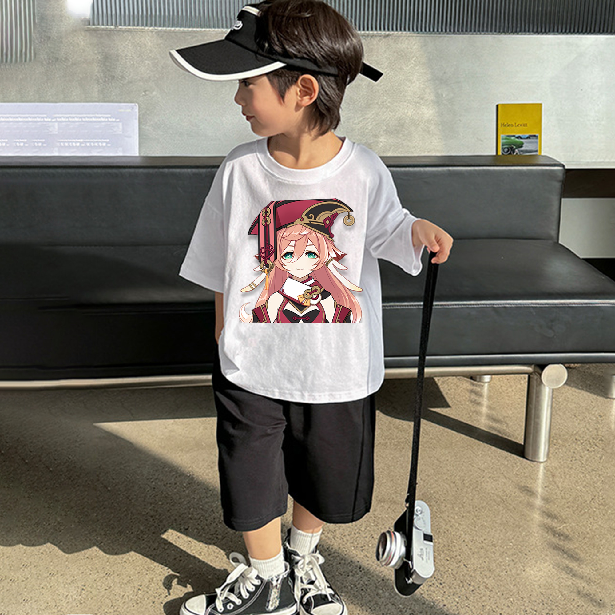 げんし神 ヤンフェイ genshin Yanfei 綿100％キッズTシャツ（フロントプリント）