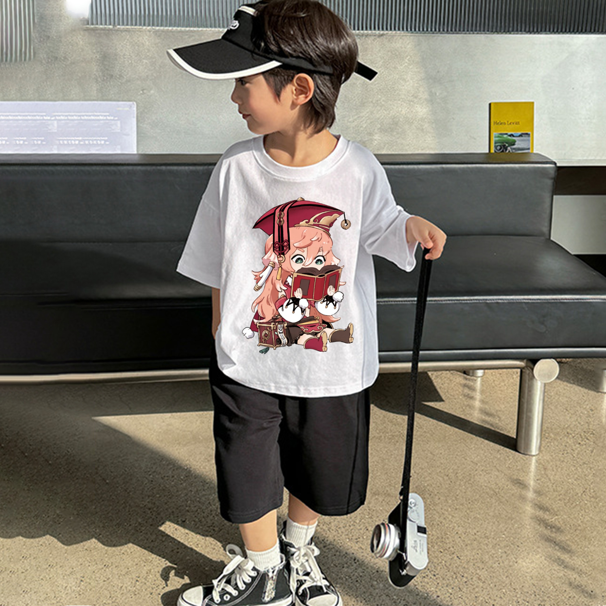 げんし神 ヤンフェイ genshin Yanfei 綿100％キッズTシャツ（フロントプリント）