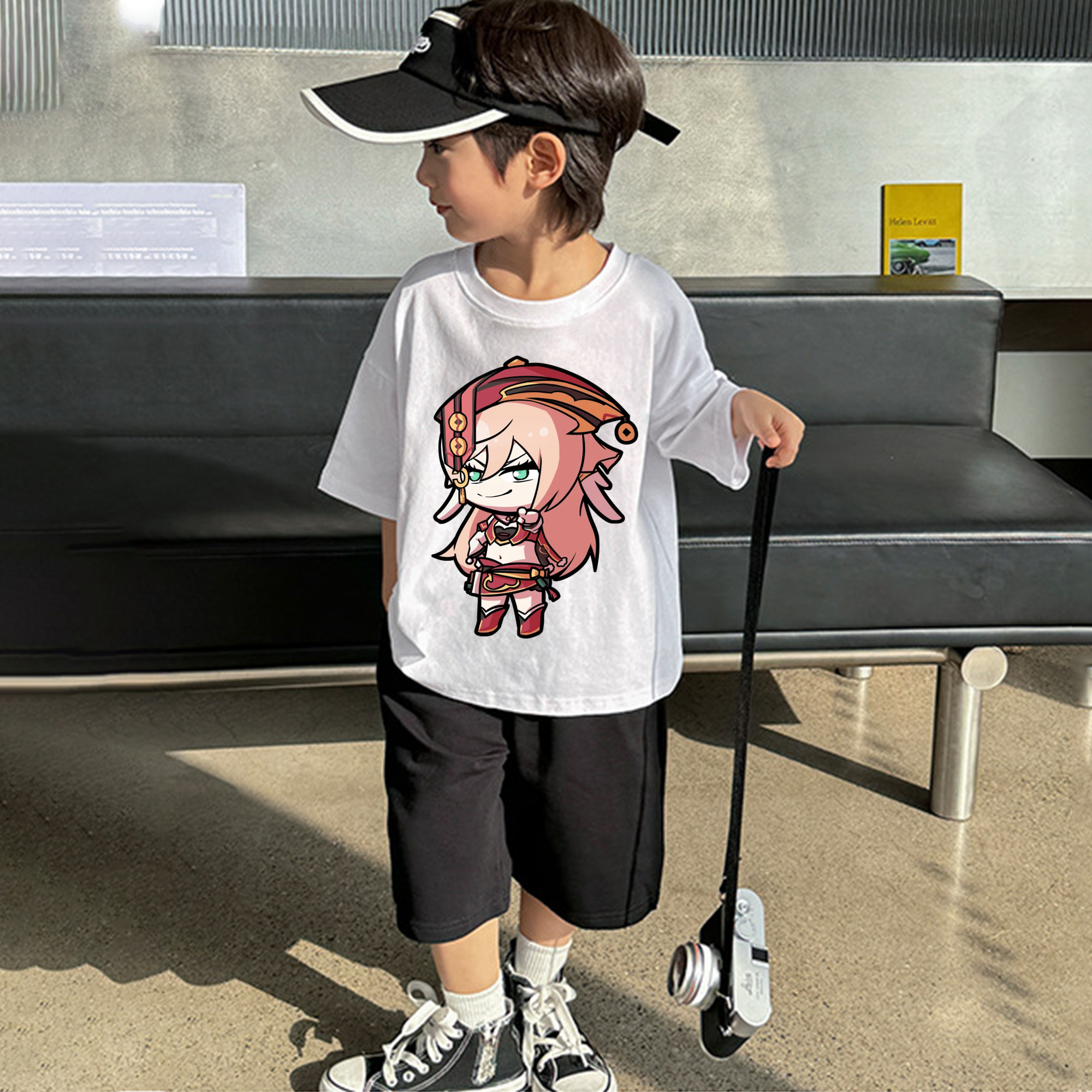 げんし神 ヤンフェイ genshin Yanfei 綿100％キッズTシャツ（フロントプリント）