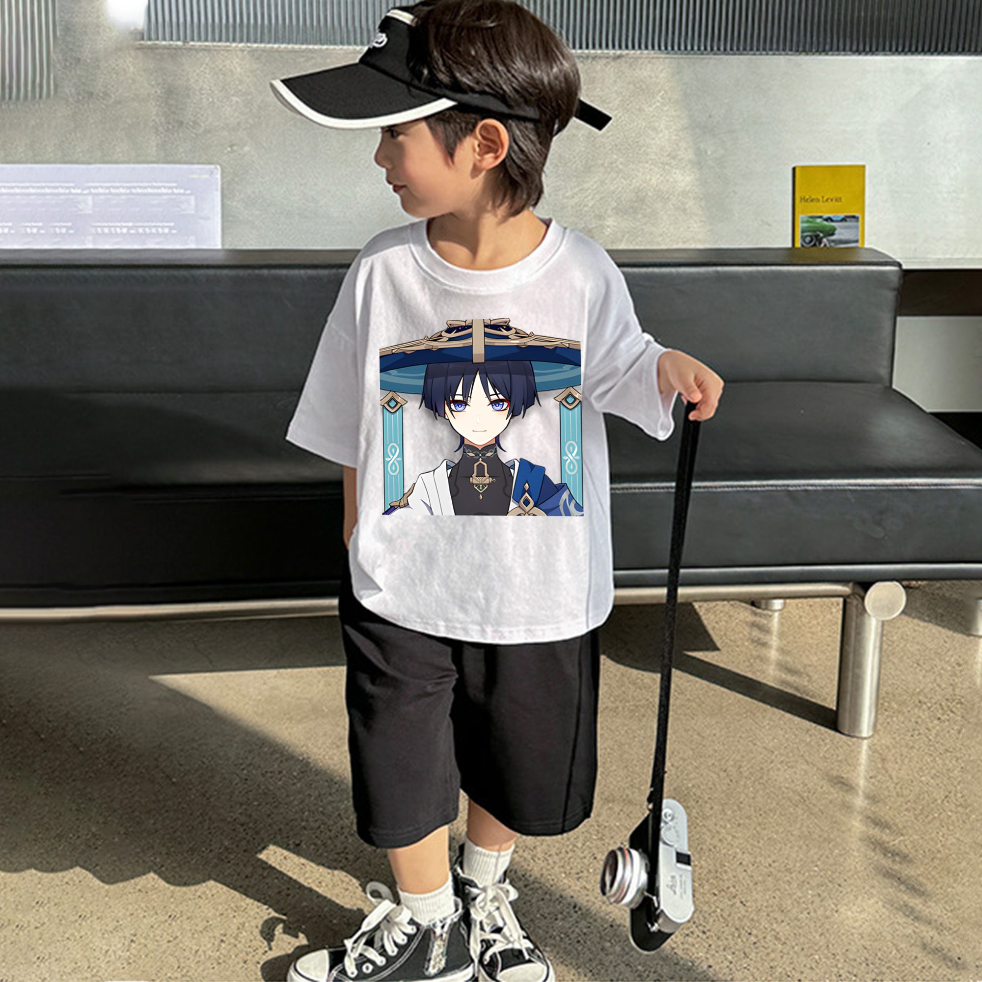 げんし神 さんペい genshin Sanpei 綿100％キッズTシャツ（フロントプリント）