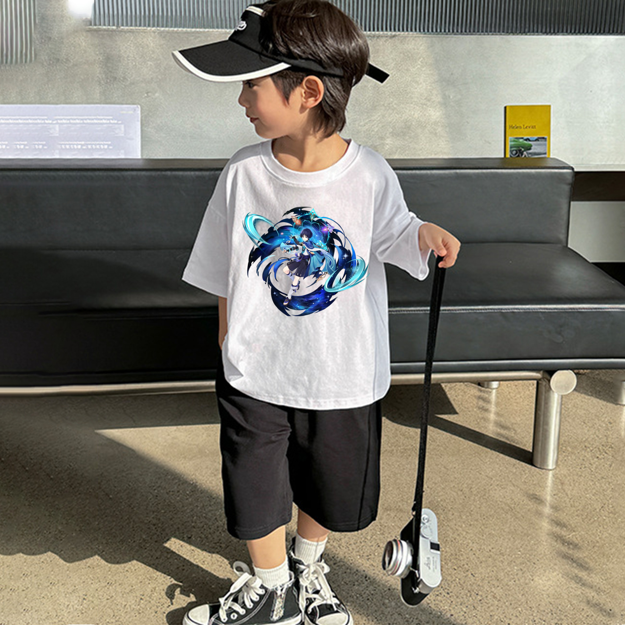 げんし神 さんペい genshin Sanpei 綿100％キッズTシャツ（フロントプリント）