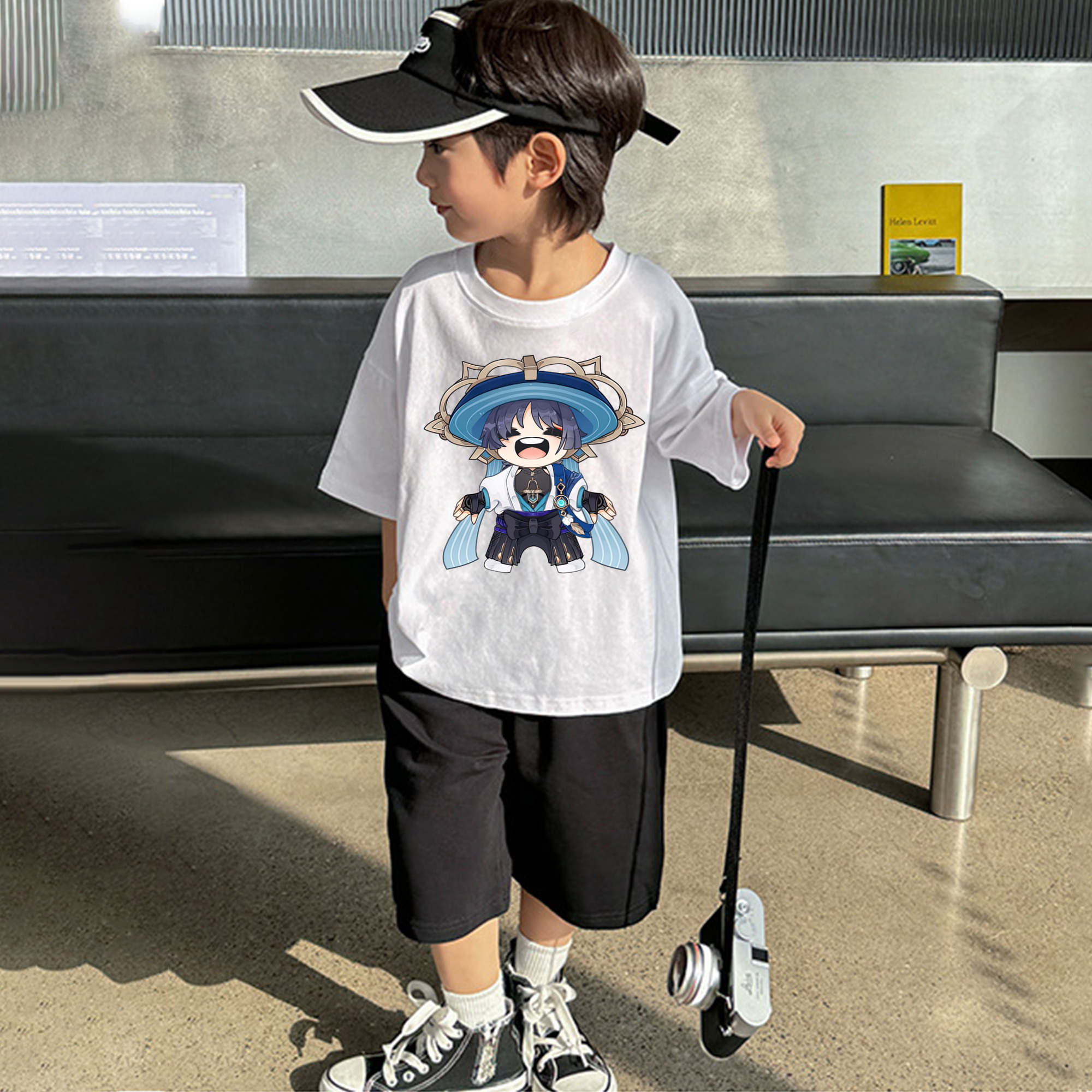 げんし神 さんペい genshin Sanpei 綿100％キッズTシャツ（フロントプリント）