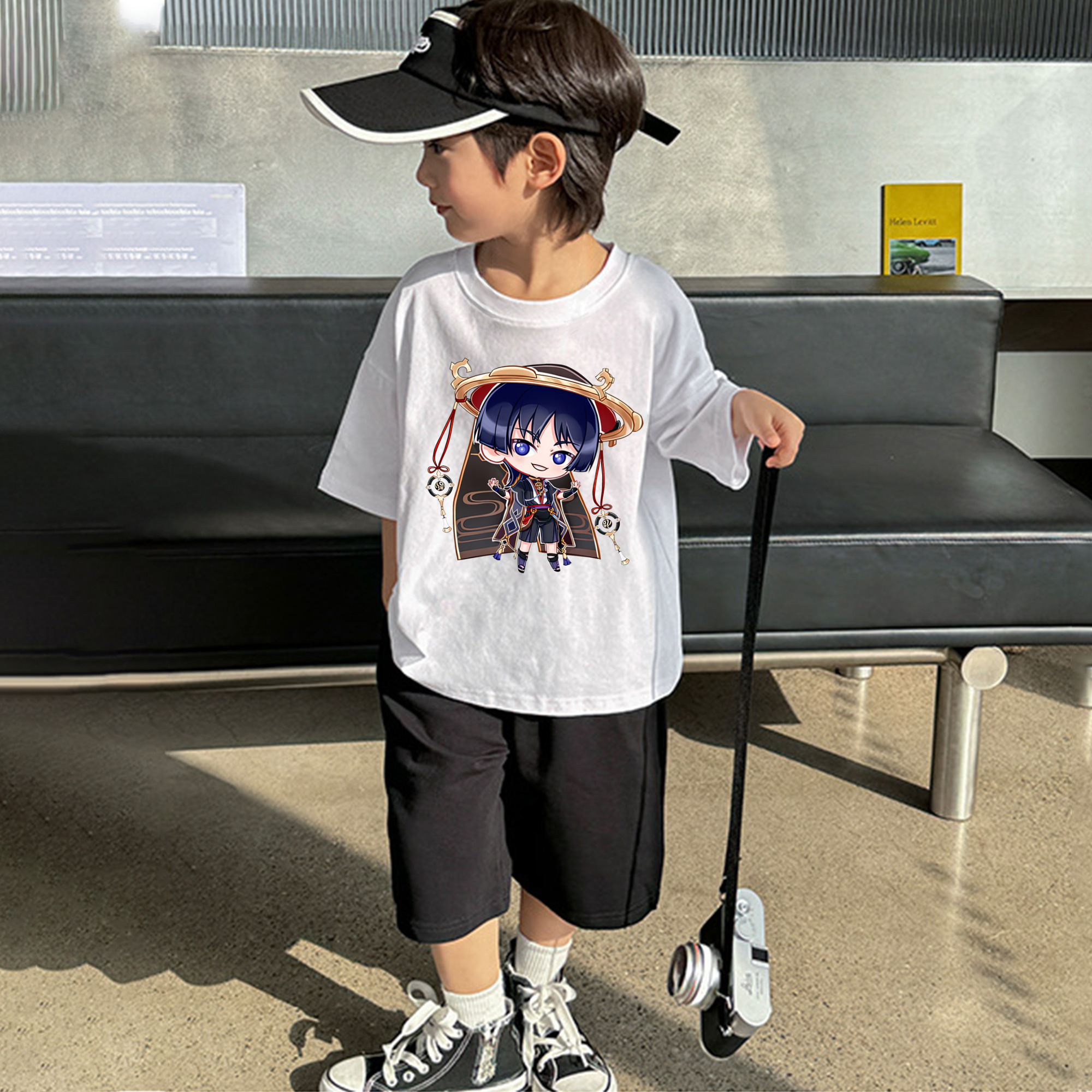 げんし神 さんペい genshin Sanpei 綿100％キッズTシャツ（フロントプリント）