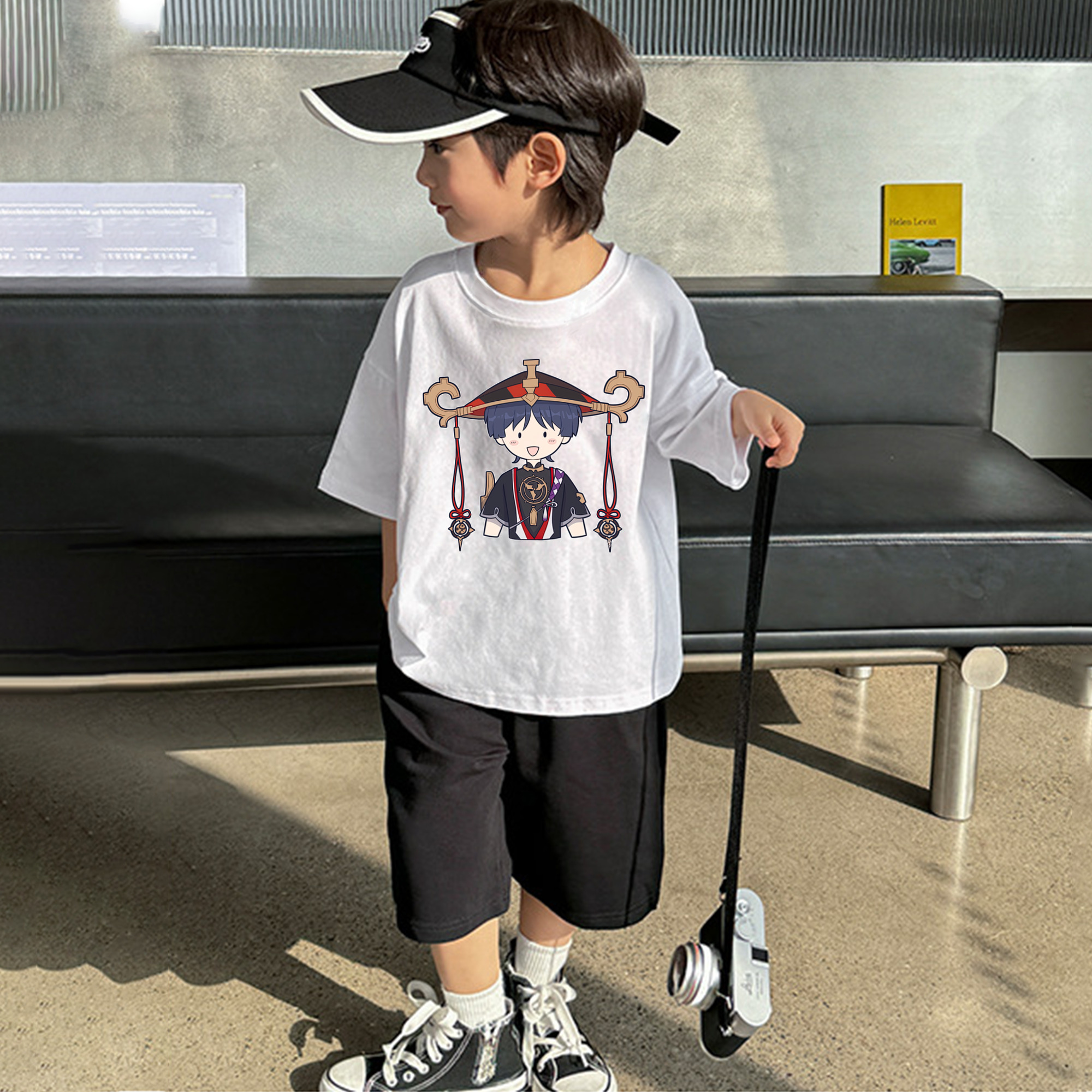 げんし神 さんペい genshin Sanpei 綿100％キッズTシャツ（フロントプリント）