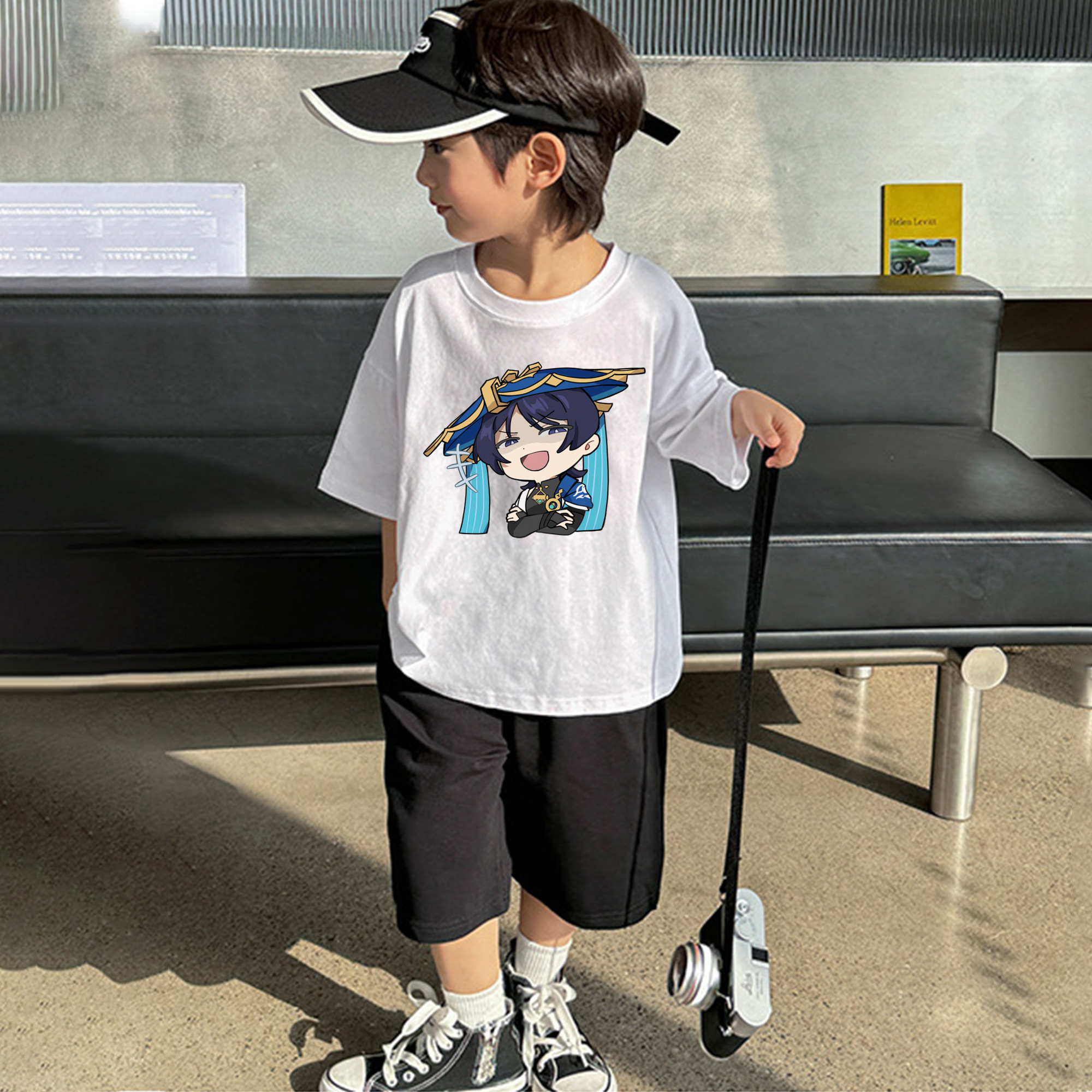 げんし神 さんペい genshin Sanpei 綿100％キッズTシャツ（フロントプリント）