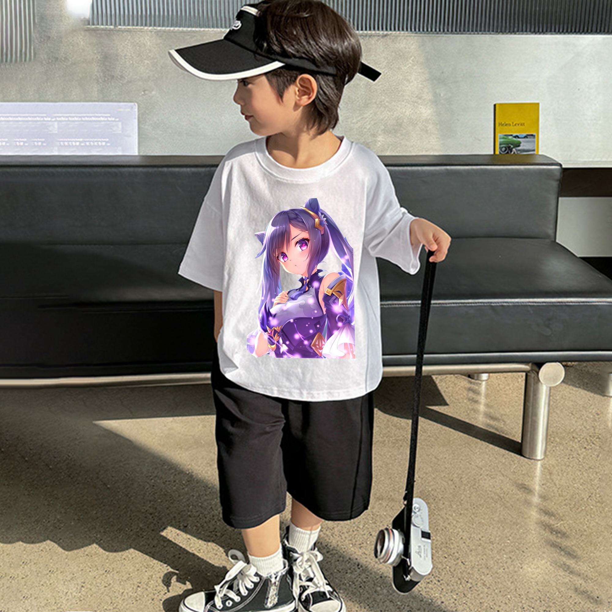 げんし神 刻晴 こくせい genshin Kokusei 綿100％キッズTシャツ（フロントプリント）