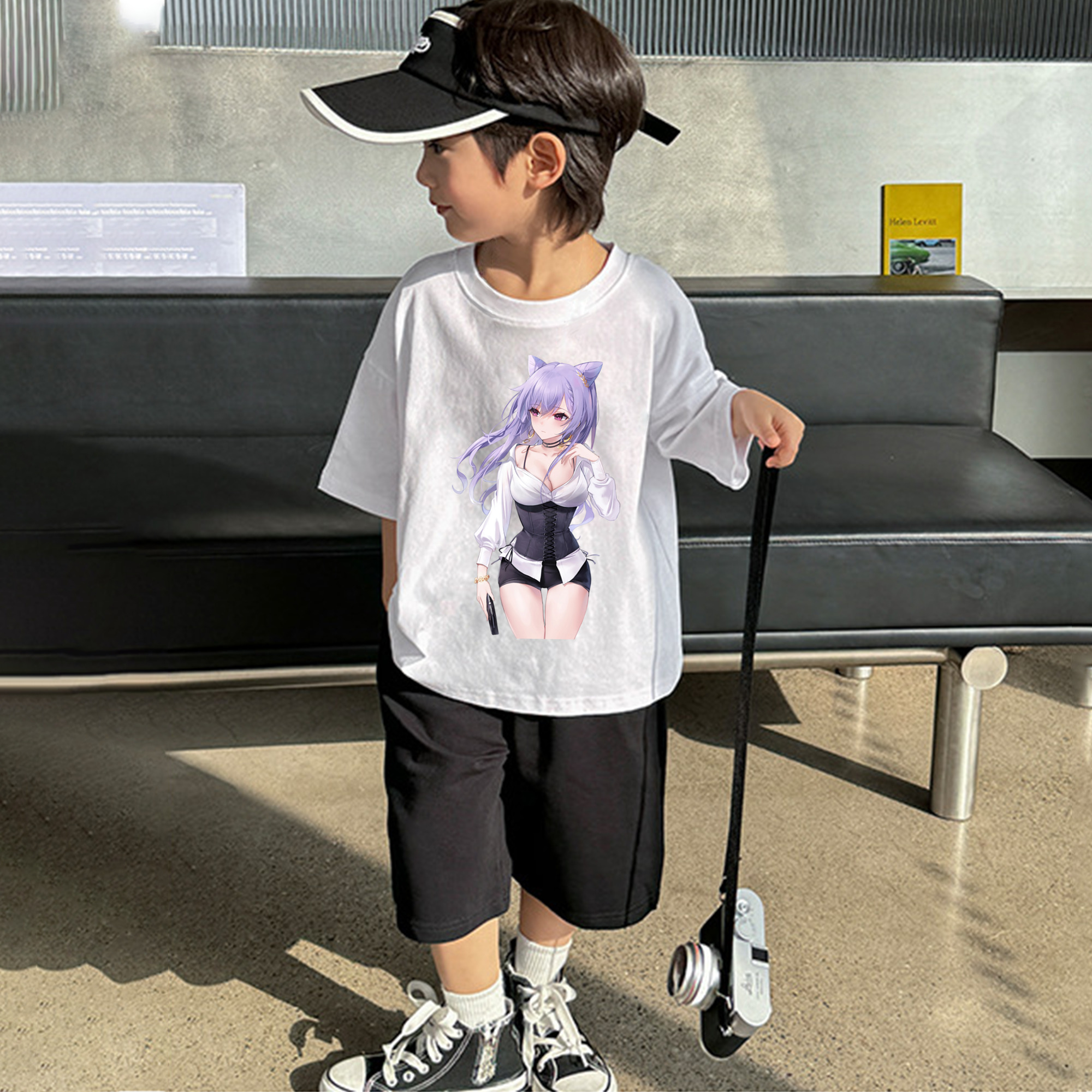 げんし神 刻晴 こくせい genshin Kokusei 綿100％キッズTシャツ（フロントプリント）