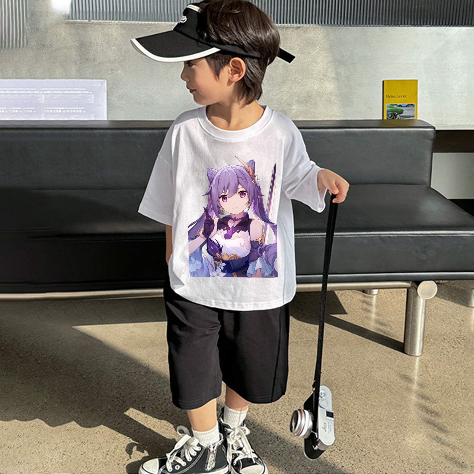 げんし神 刻晴 こくせい genshin Kokusei 綿100％キッズTシャツ（フロントプリント）