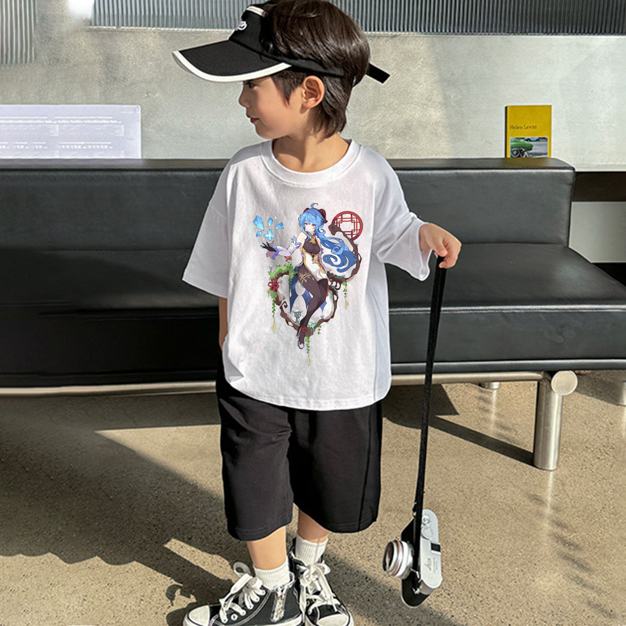 げんし神 甘雨 かんう genshin Ganyu 綿100％キッズTシャツ（フロントプリント）