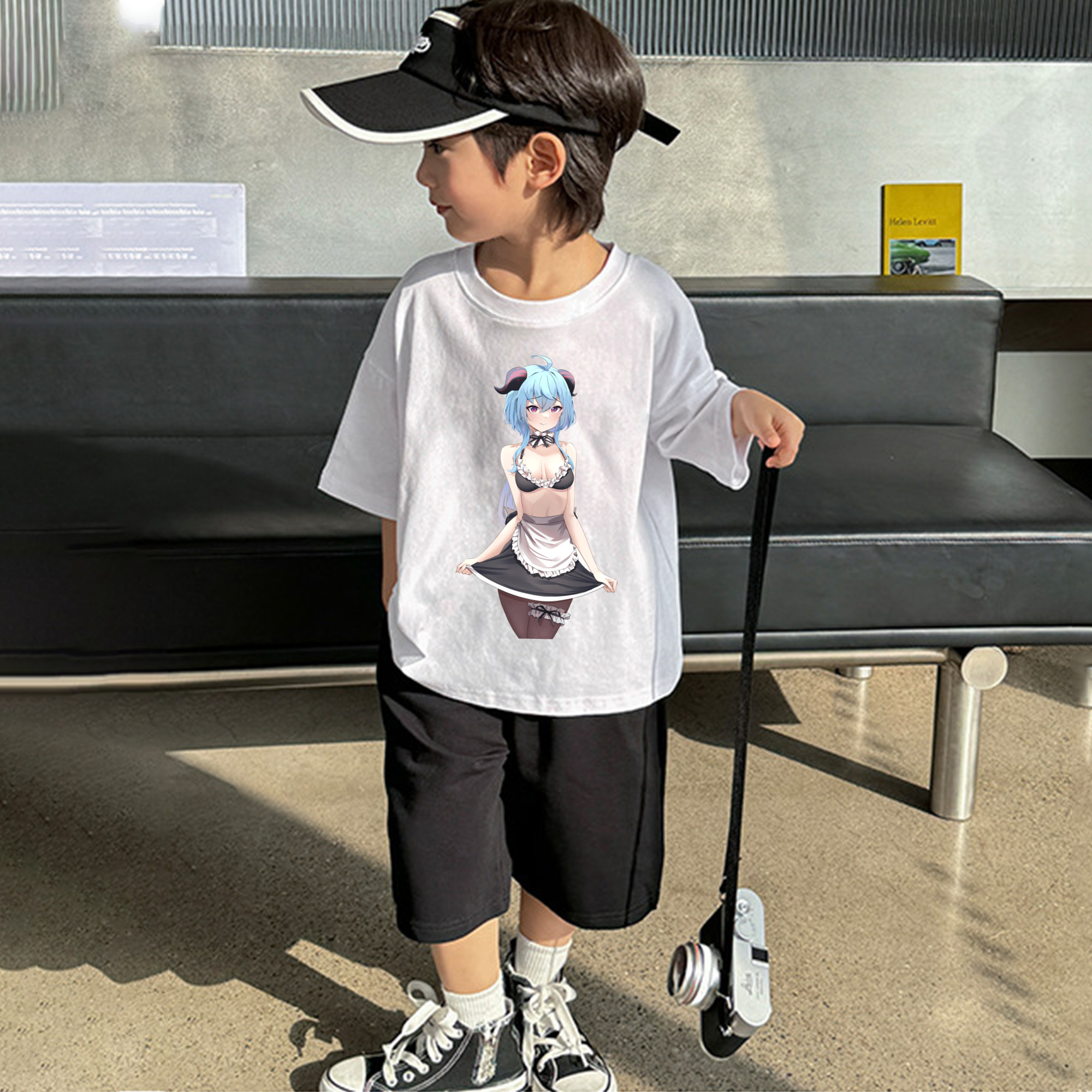 げんし神 甘雨 かんう genshin Ganyu 綿100％キッズTシャツ（フロントプリント）