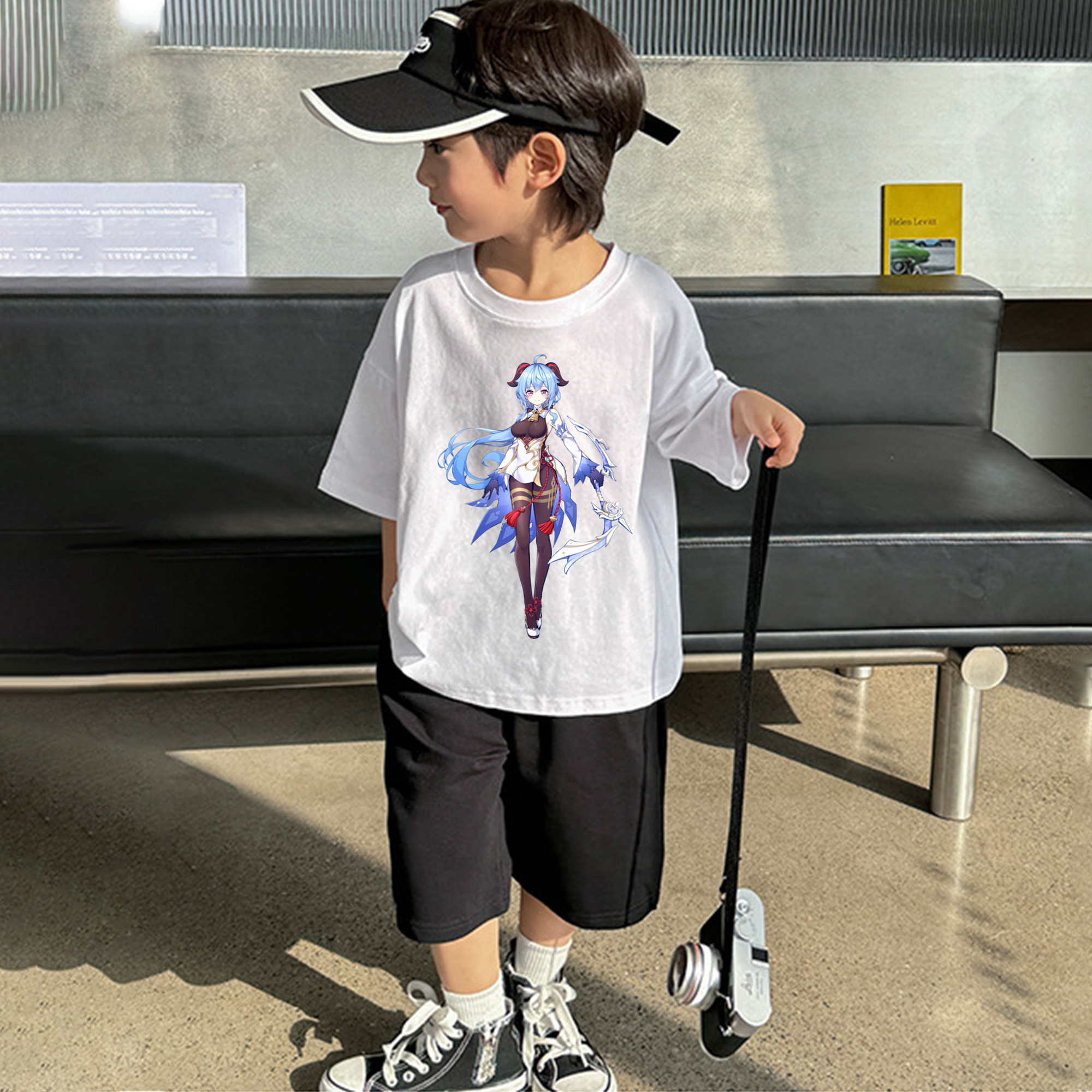 げんし神 甘雨 かんう genshin Ganyu 綿100％キッズTシャツ（フロントプリント）