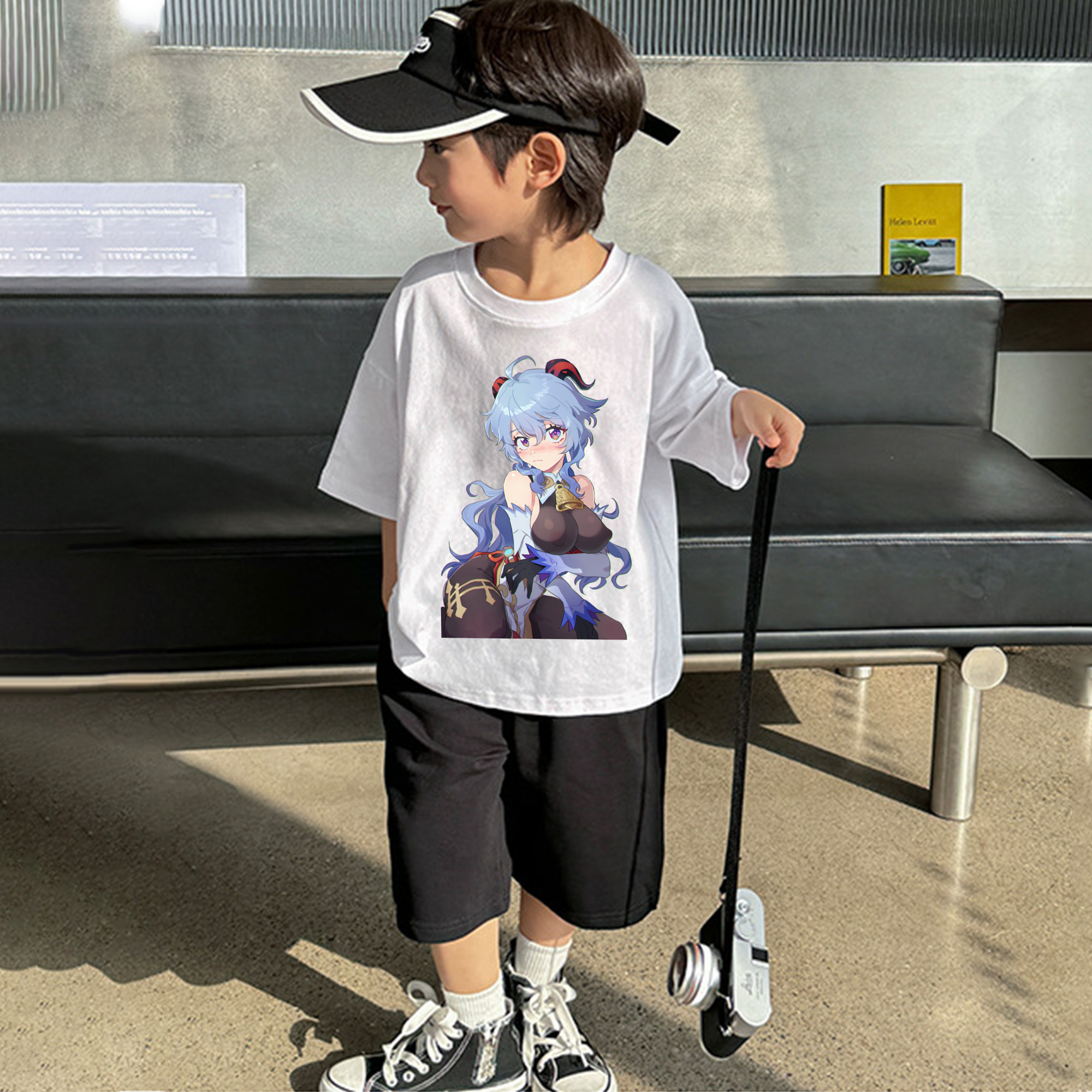 げんし神 甘雨 かんう genshin Ganyu 綿100％キッズTシャツ（フロントプリント）