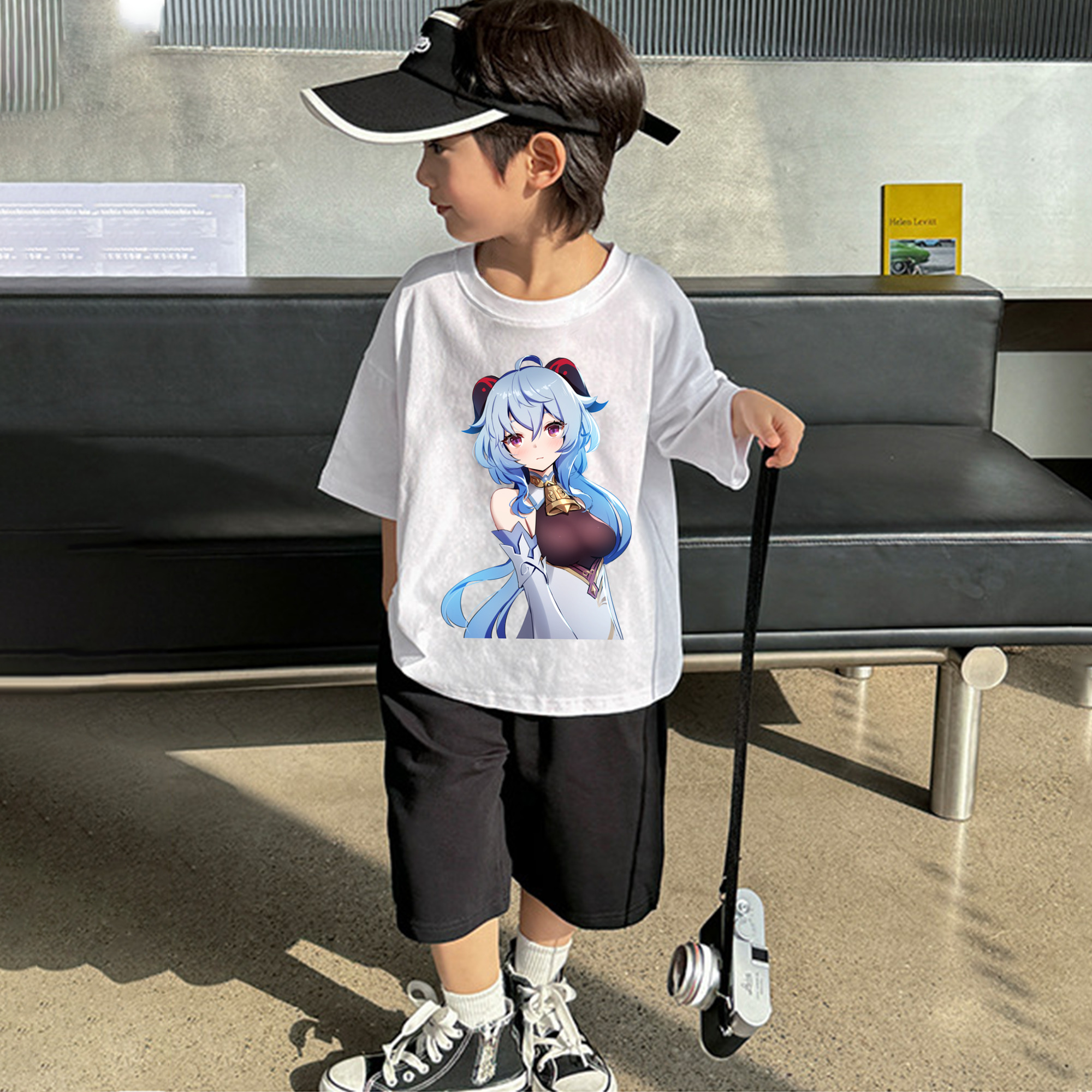 げんし神 甘雨 かんう genshin Ganyu 綿100％キッズTシャツ（フロントプリント）