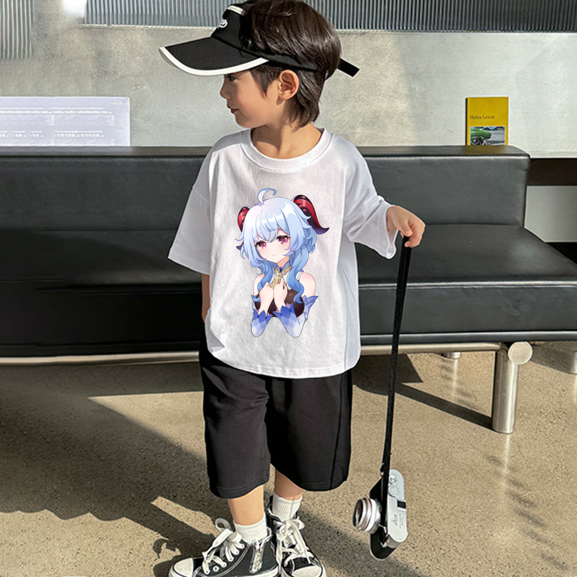 げんし神 甘雨 かんう genshin Ganyu 綿100％キッズTシャツ（フロントプリント）