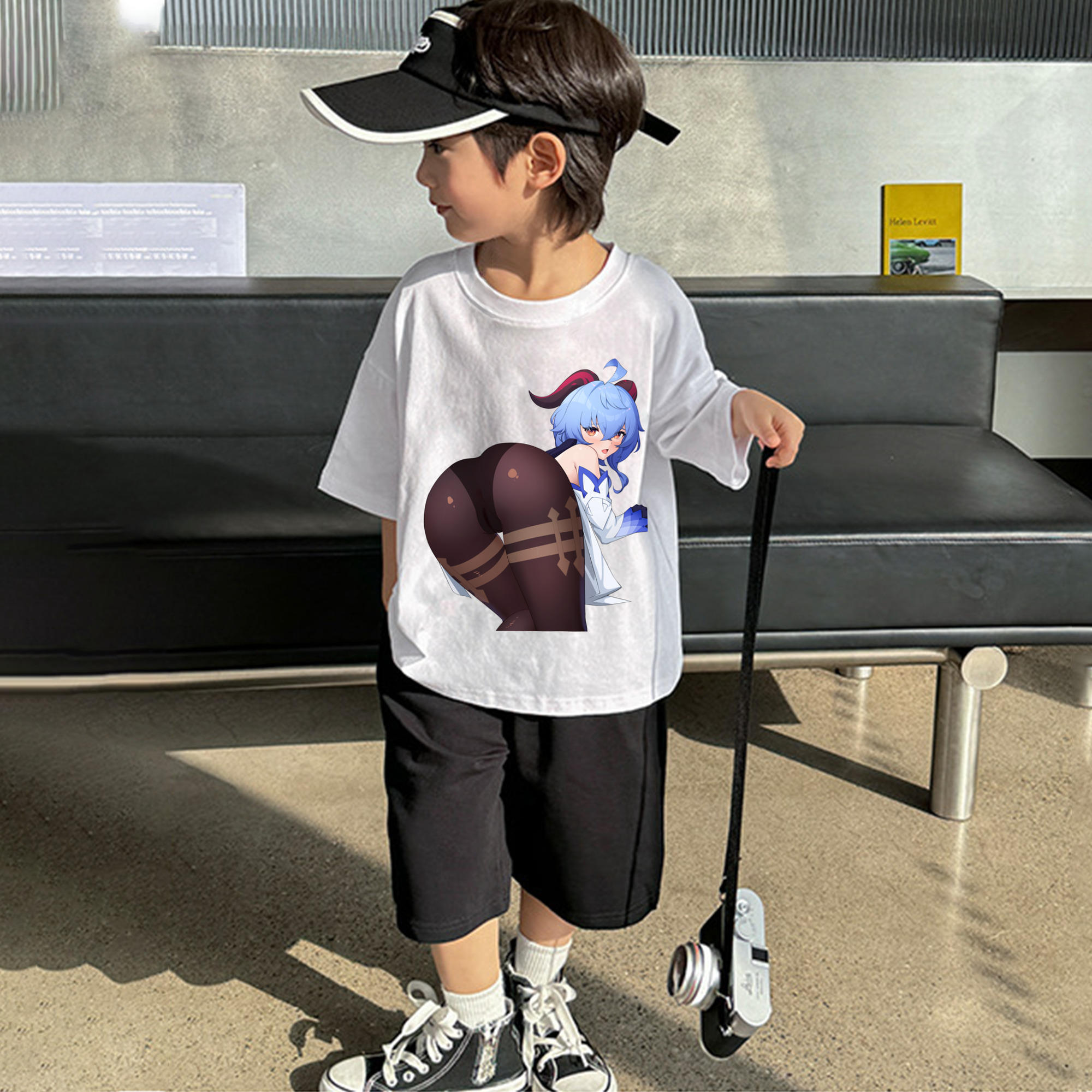 げんし神 甘雨 かんう genshin Ganyu 綿100％キッズTシャツ（フロントプリント）