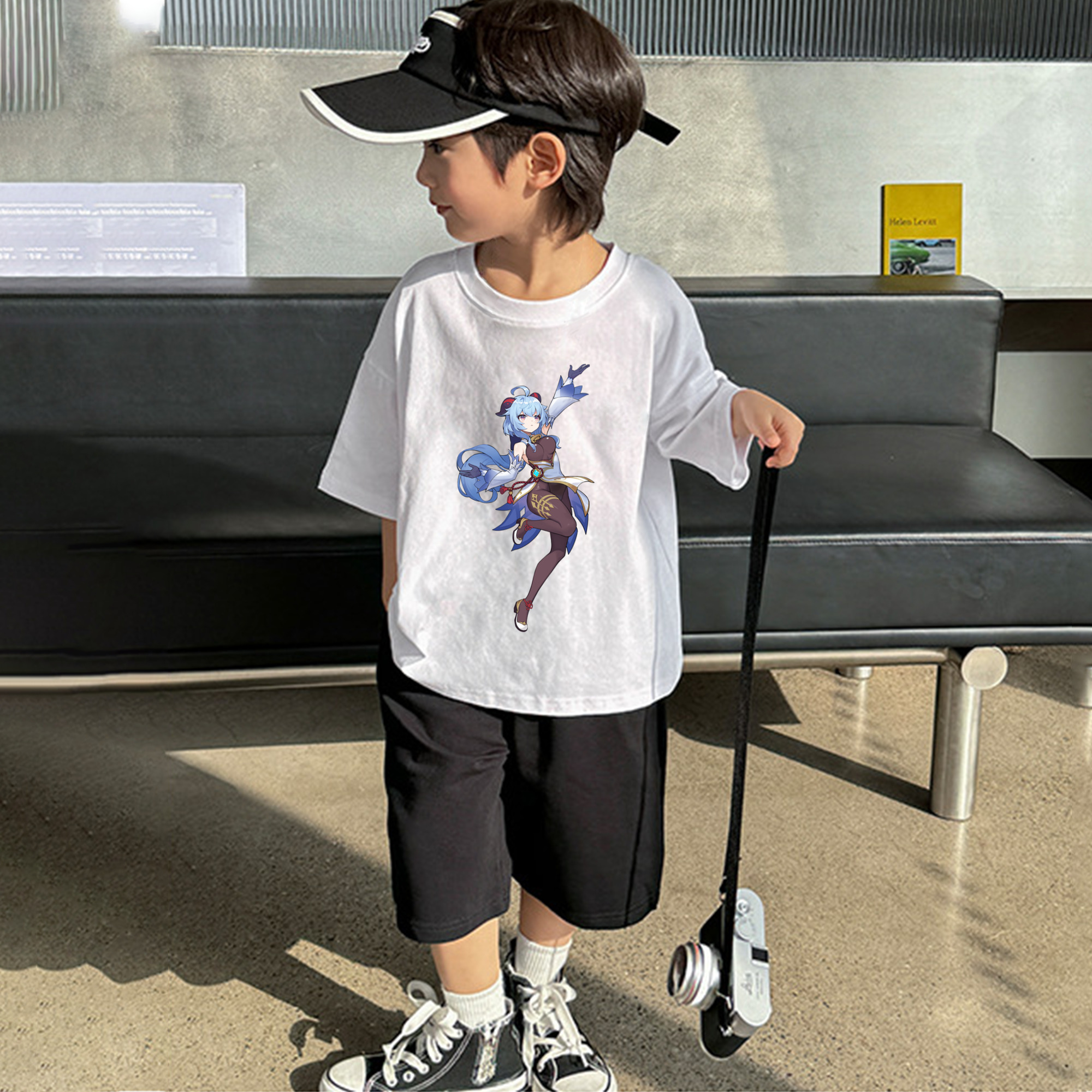 げんし神 甘雨 かんう genshin Ganyu 綿100％キッズTシャツ（フロントプリント）