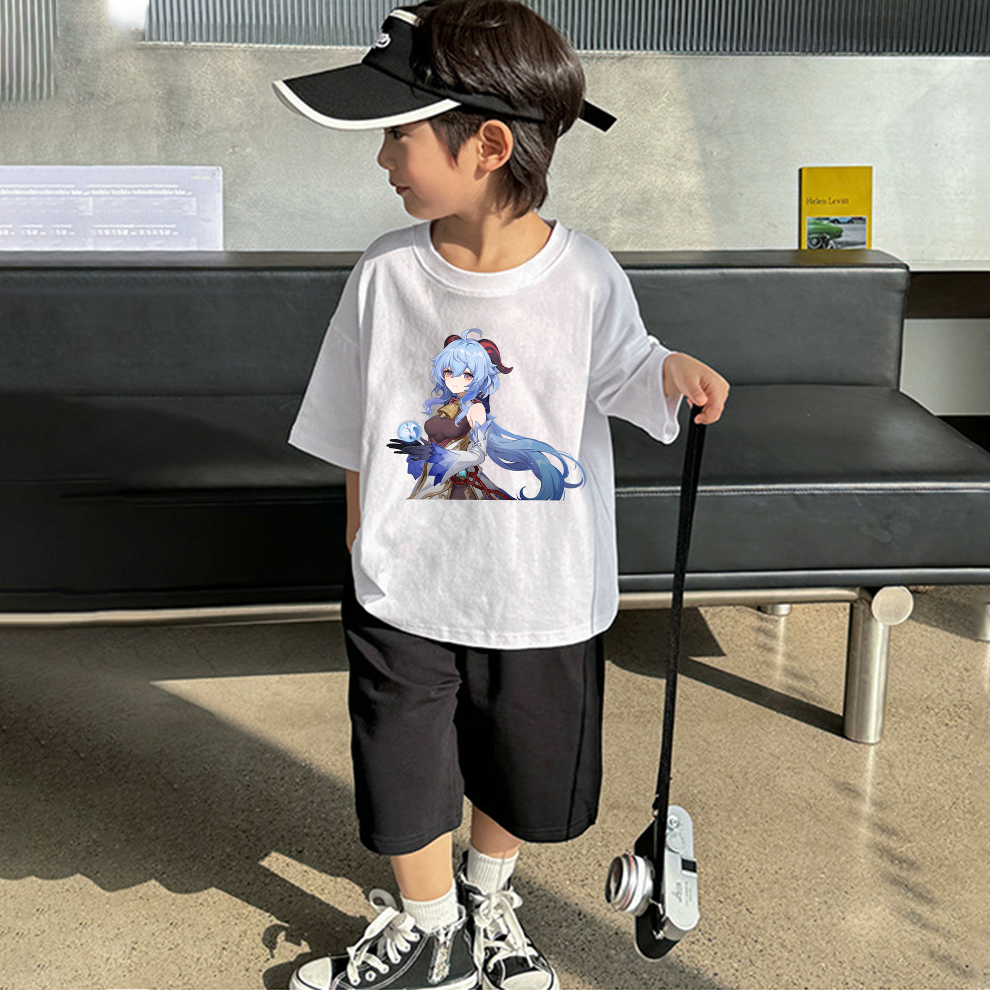 げんし神 甘雨 かんう genshin Ganyu 綿100％キッズTシャツ（フロントプリント）